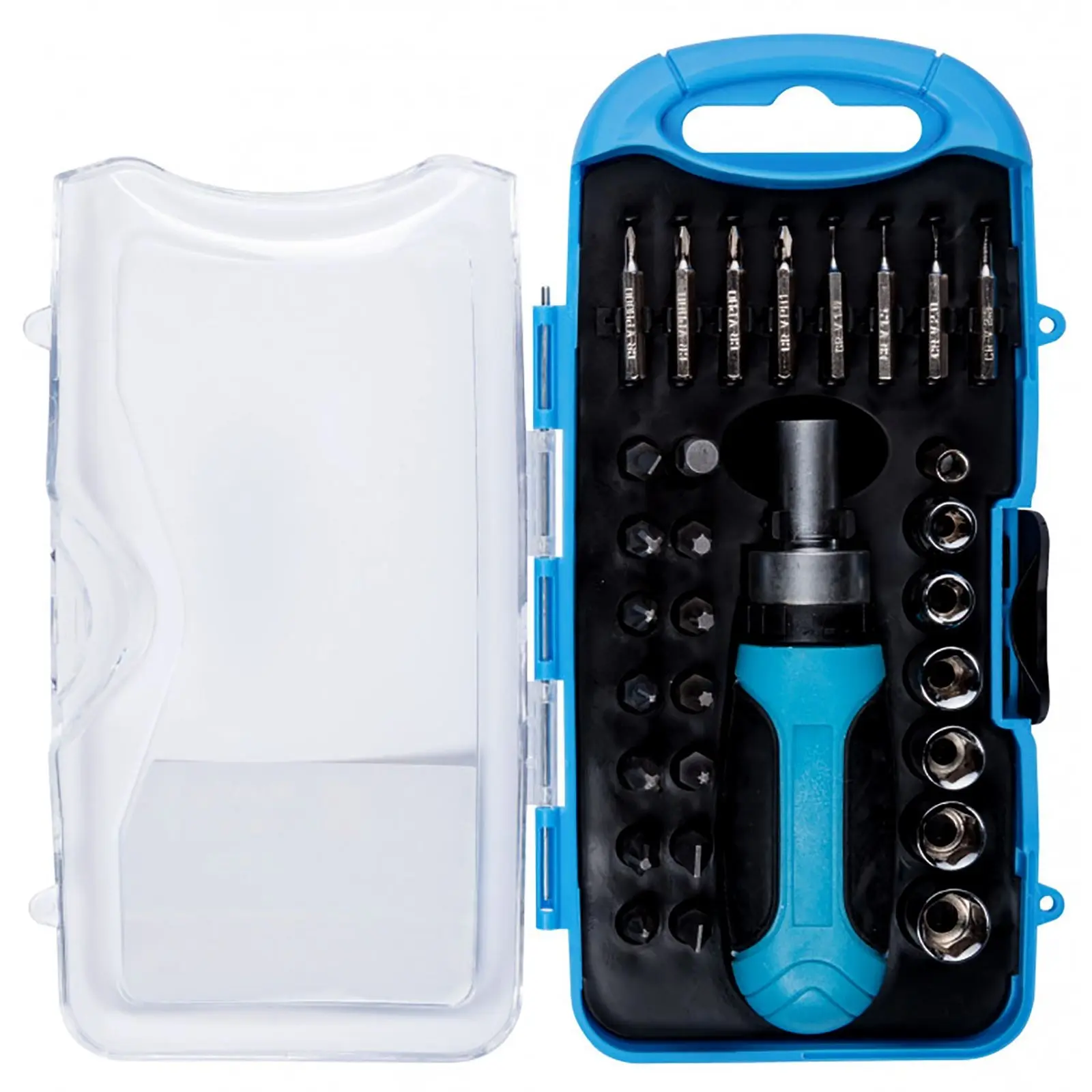 BlueSpot Ratchet Screwdriver and Socket Set in Case 30 Piece