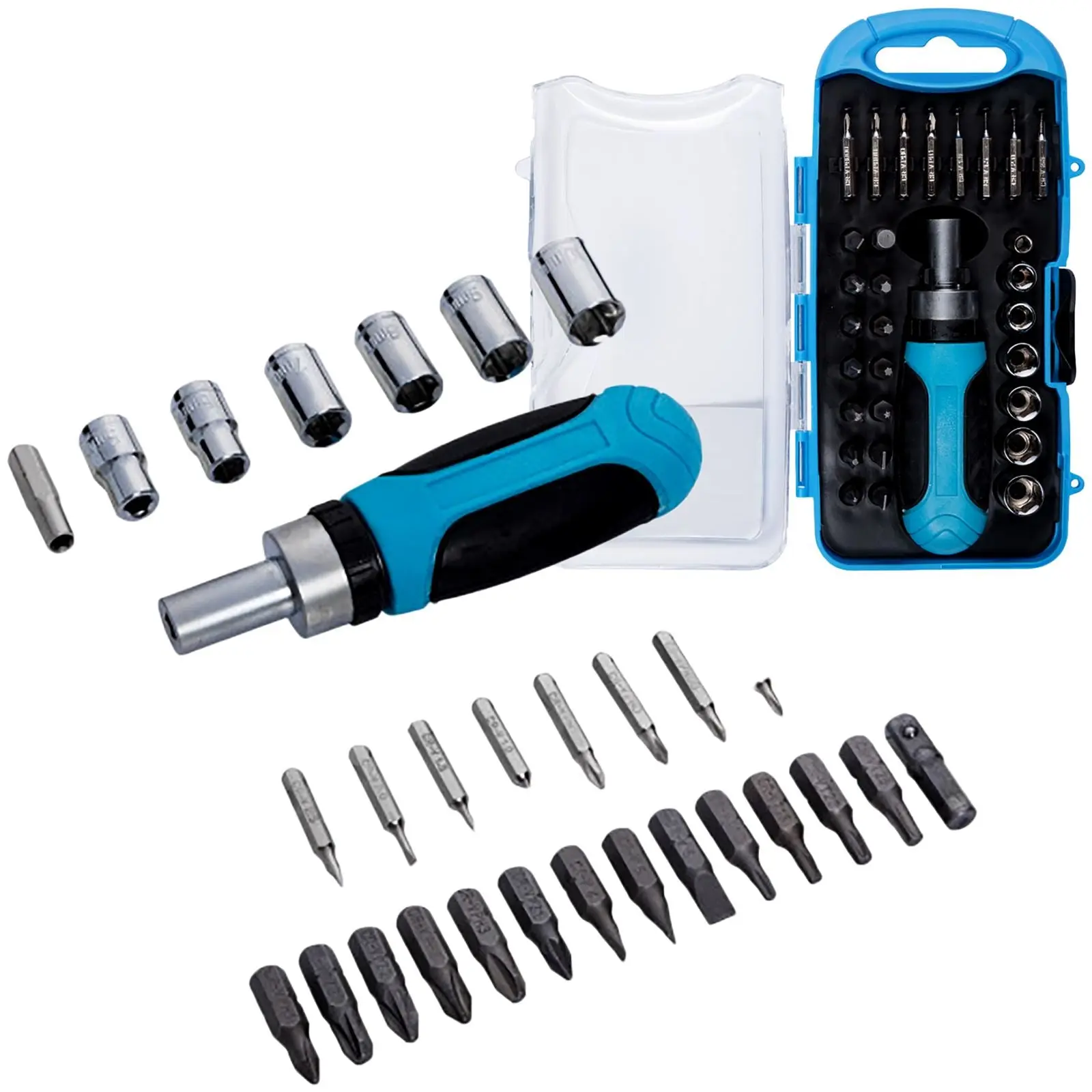 BlueSpot Ratchet Screwdriver and Socket Set in Case 30 Piece - Image 3