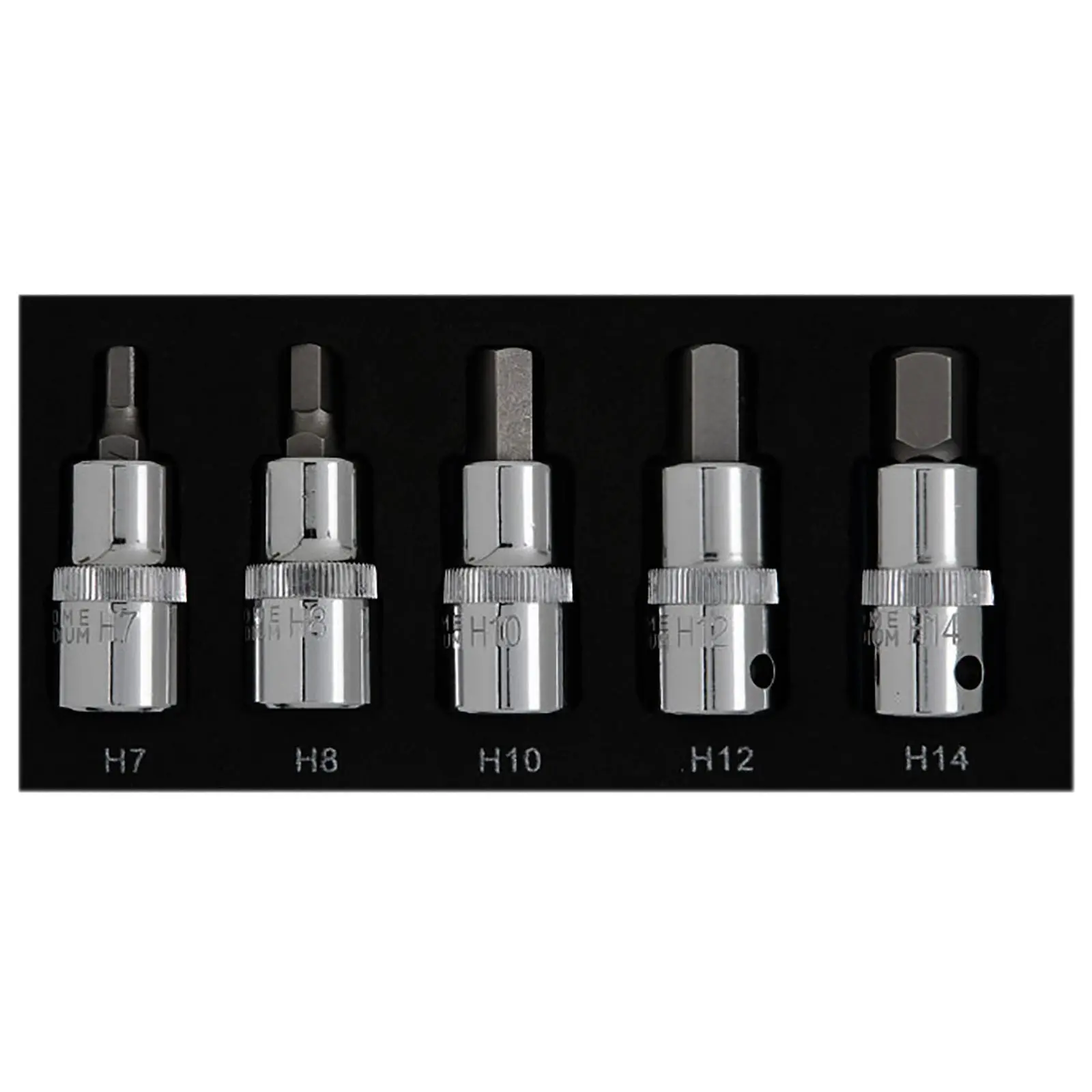 BlueSpot Hex Socket Bit Set in EVA Foam 5 Piece 1/2" Drive 7mm-14mm - Image 2