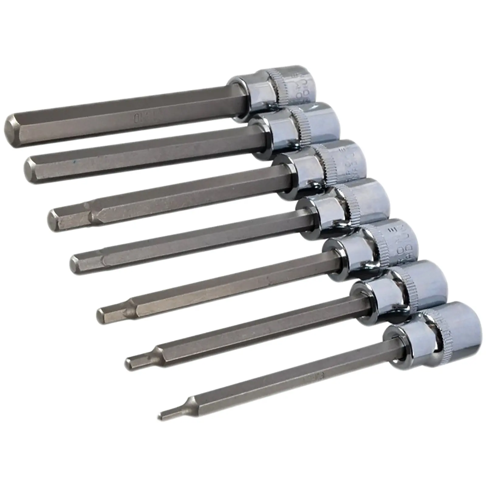 BlueSpot Hex Socket Bit Set 7 Piece 110mm 3/8" Drive Extra Long 3-10mm - Image 4