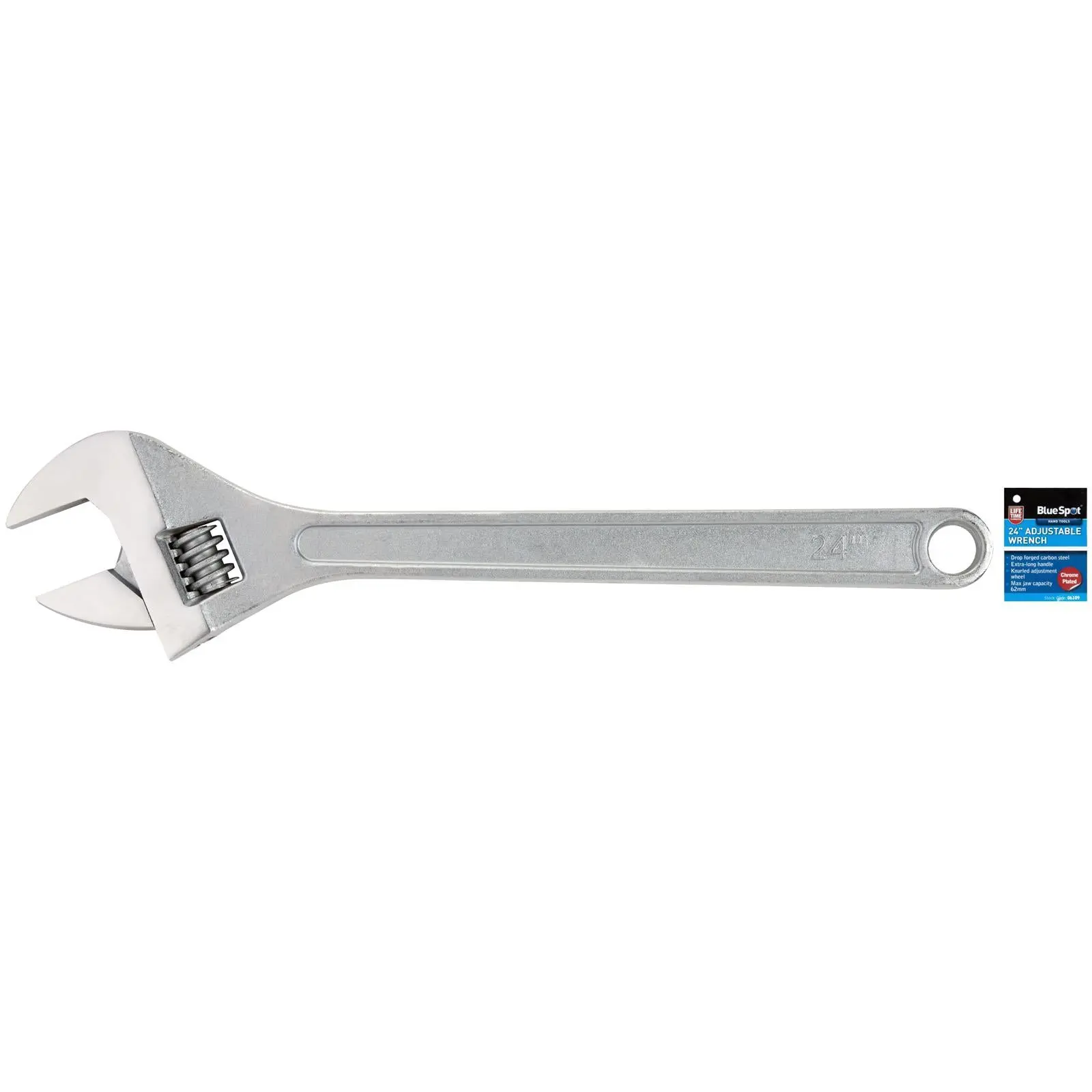 BlueSpot Adjustable Wrench 600mm 24in Jaw Capacity 62mm - Image 2
