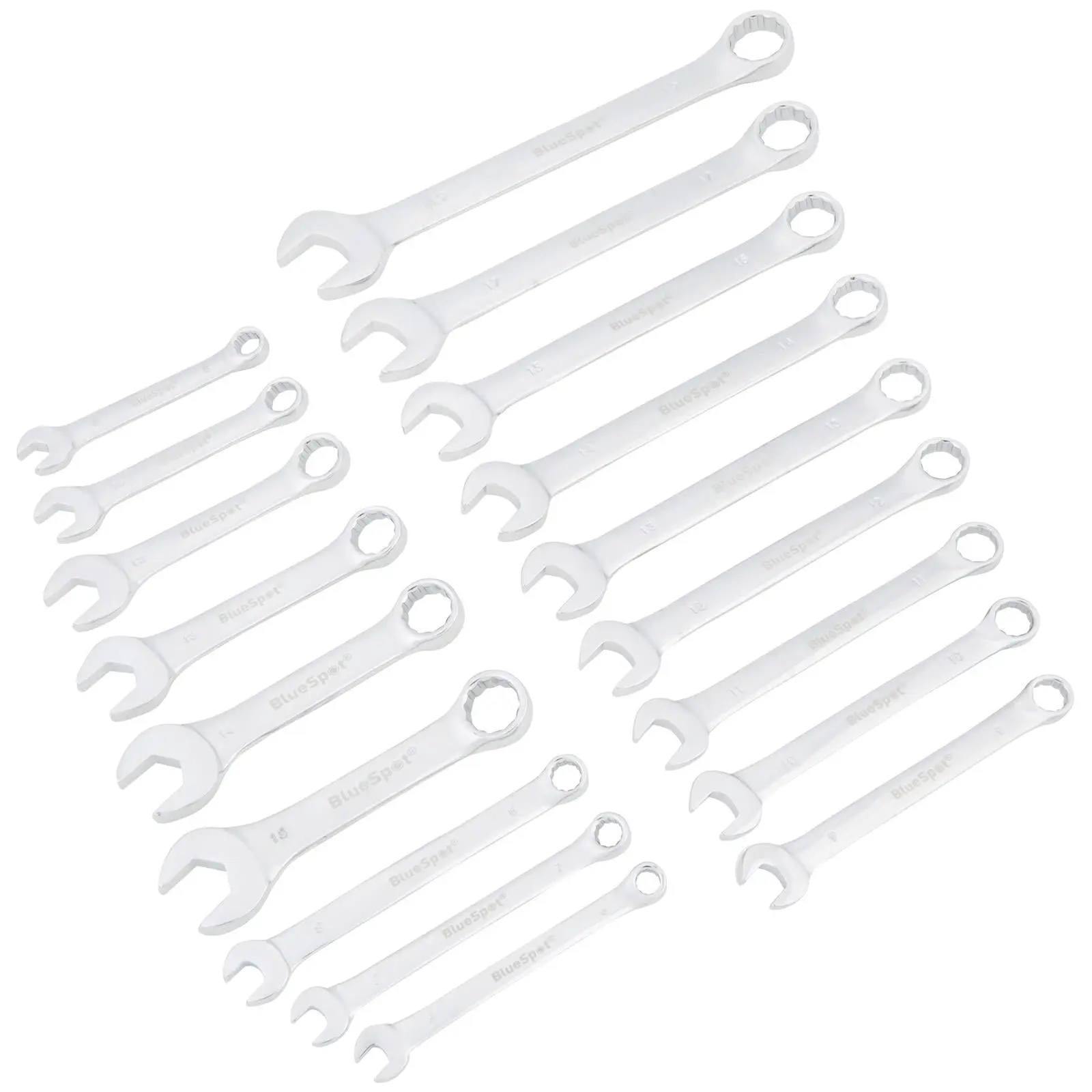 BlueSpot Assorted Combination Spanner Set Metric 6-19mm 18 Piece - Image 2