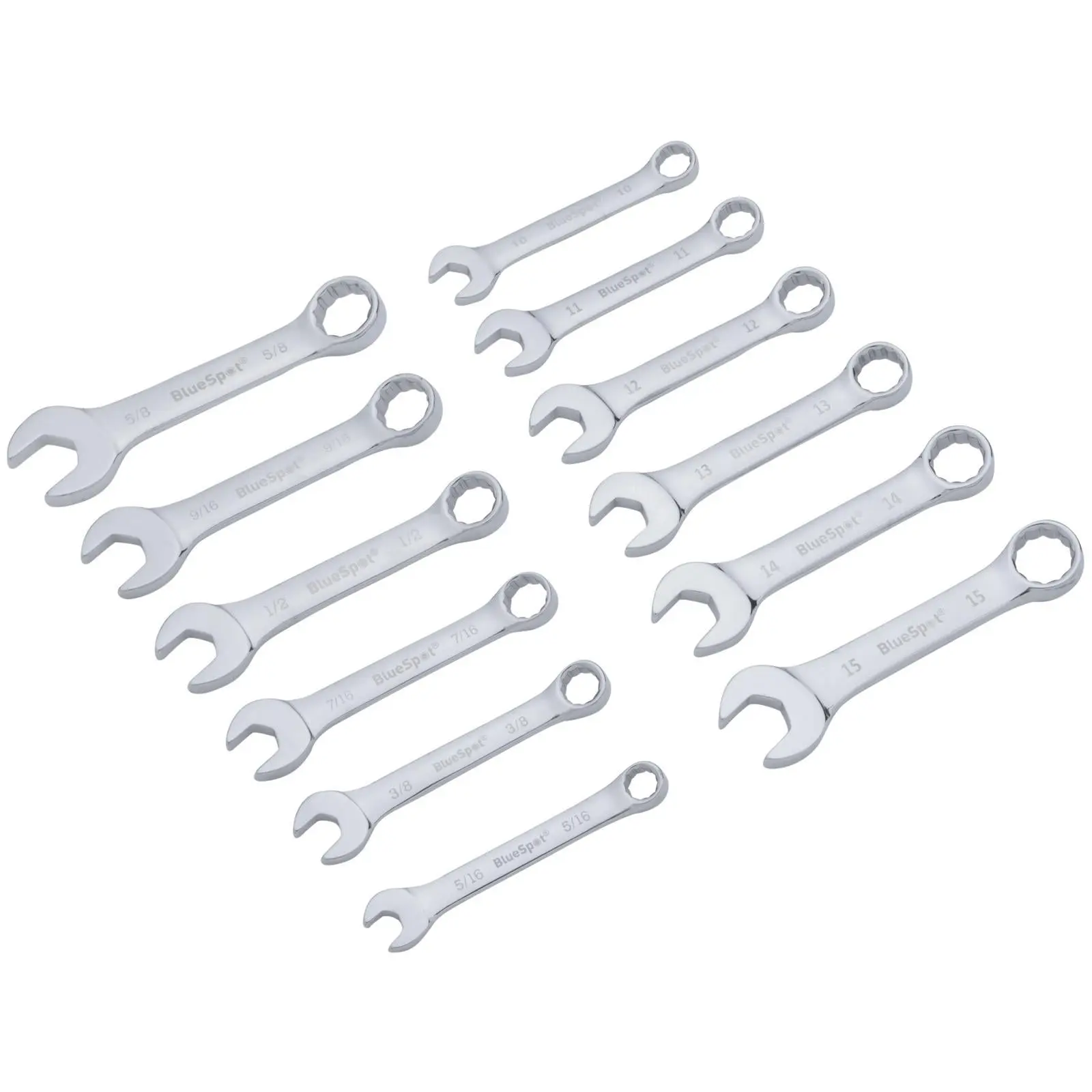 BlueSpot Assorted Spanner Set Metric Imperial 6-19mm 1/4"-5/8" 32 Piece - Image 3