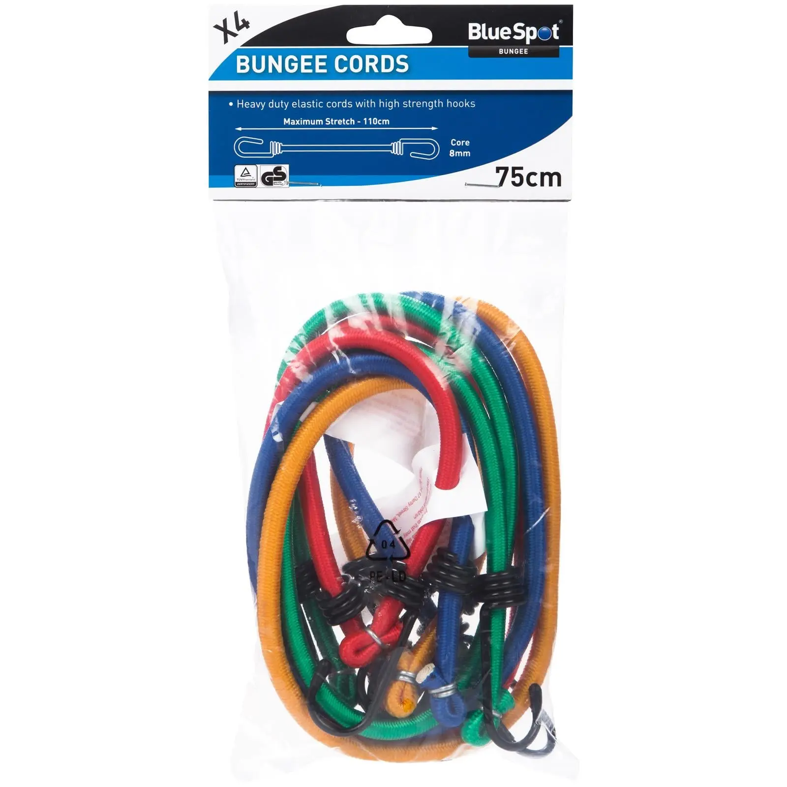 BlueSpot Bungee Cord Set 75cm 4 Piece - Image 2