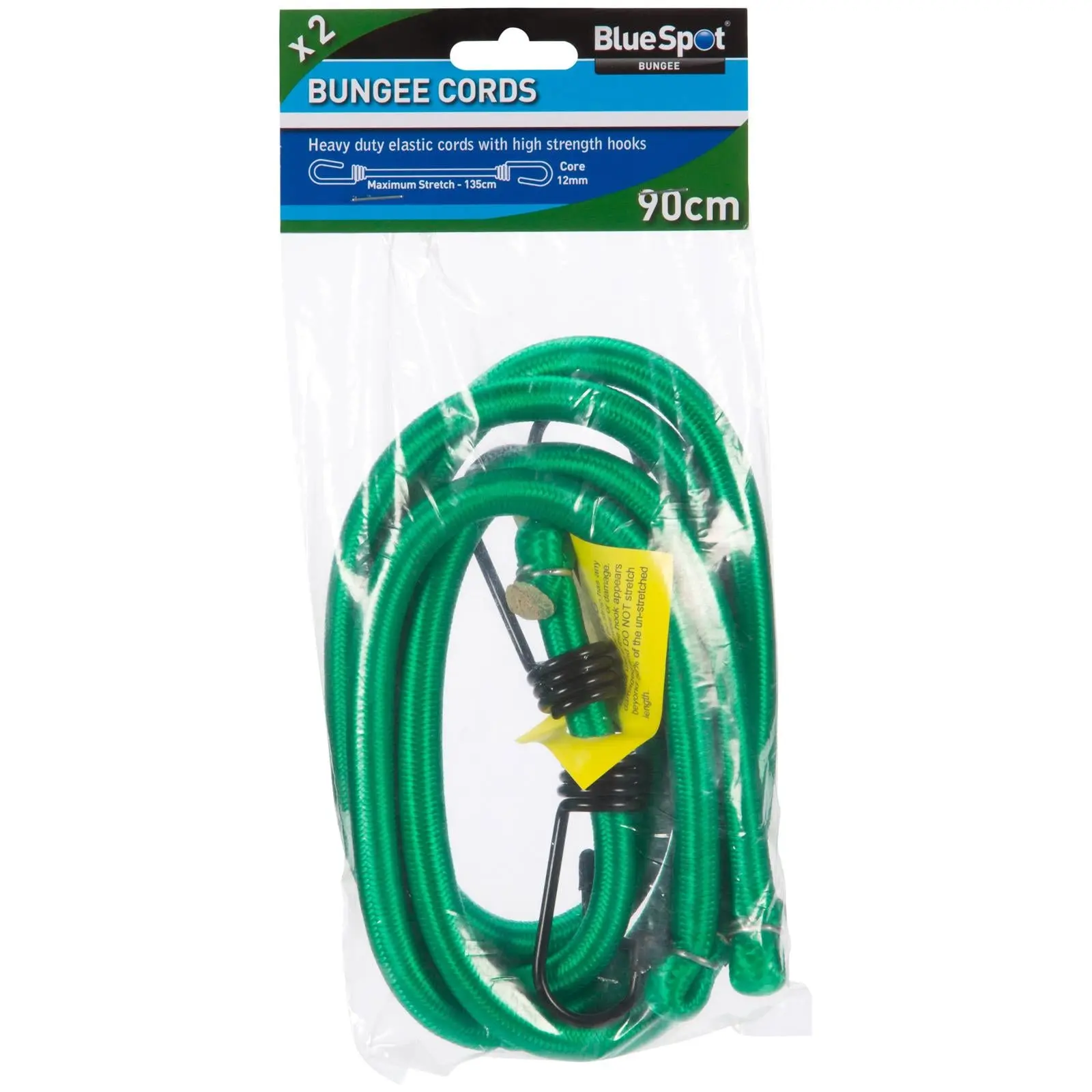 BlueSpot Bungee Cord Set 90cm Green 2 Piece - Image 2