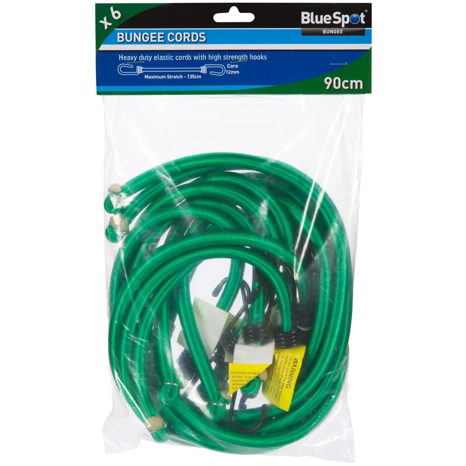 BlueSpot Bungee Cord Set 90cm Green 6 Piece - Image 2