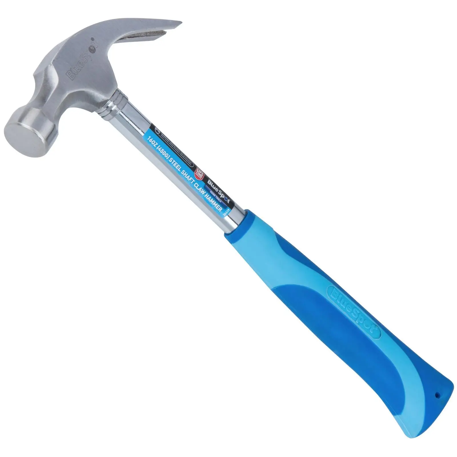 BlueSpot Claw Hammer Steel Shaft 16oz 450g