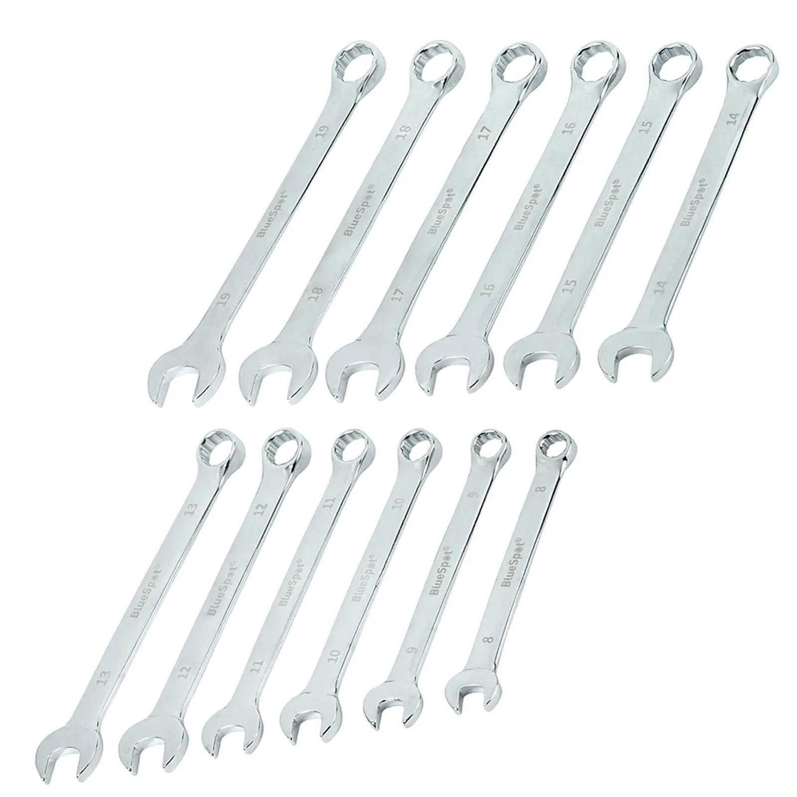 BlueSpot Combination Spanner Set 12 Piece 8-19mm Metric - Image 2