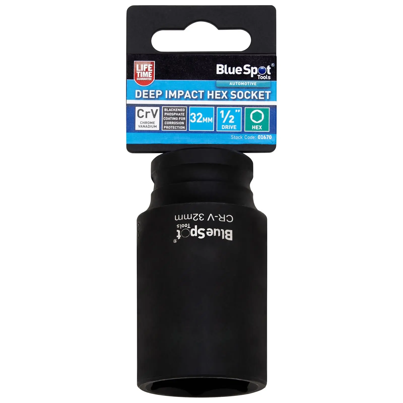 BlueSpot Deep Impact Socket 1/2" Drive 6 Point Hex Individual 8-41mm - Choose Size - Image 8