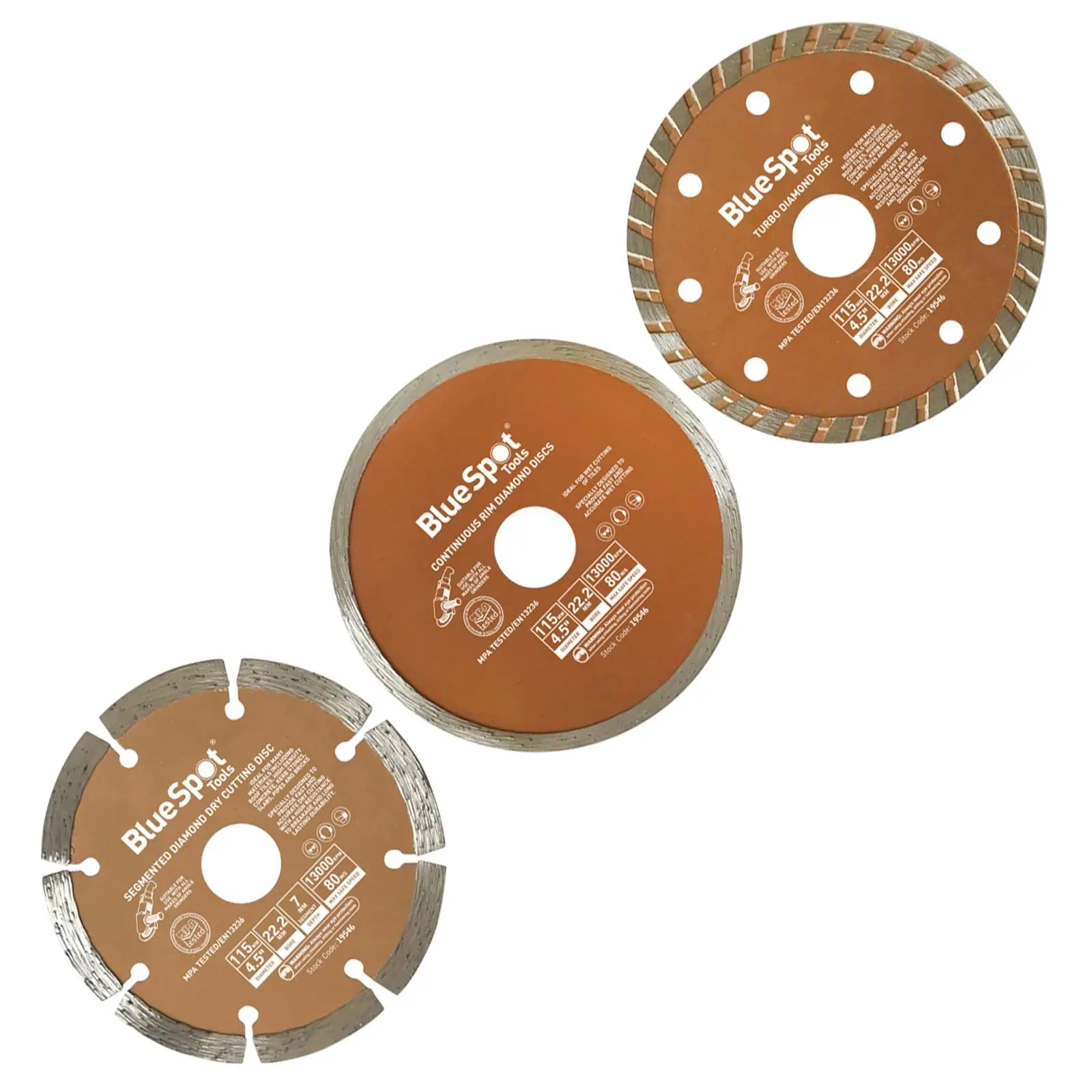 BlueSpot Diamond Cutting Disc Set 3 Piece 115mm - Image 2