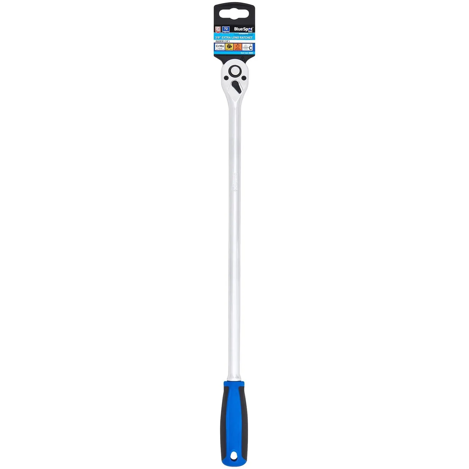 BlueSpot Extra Long Ratchet Wrench 3/8" Drive 460mm 72 Teeth