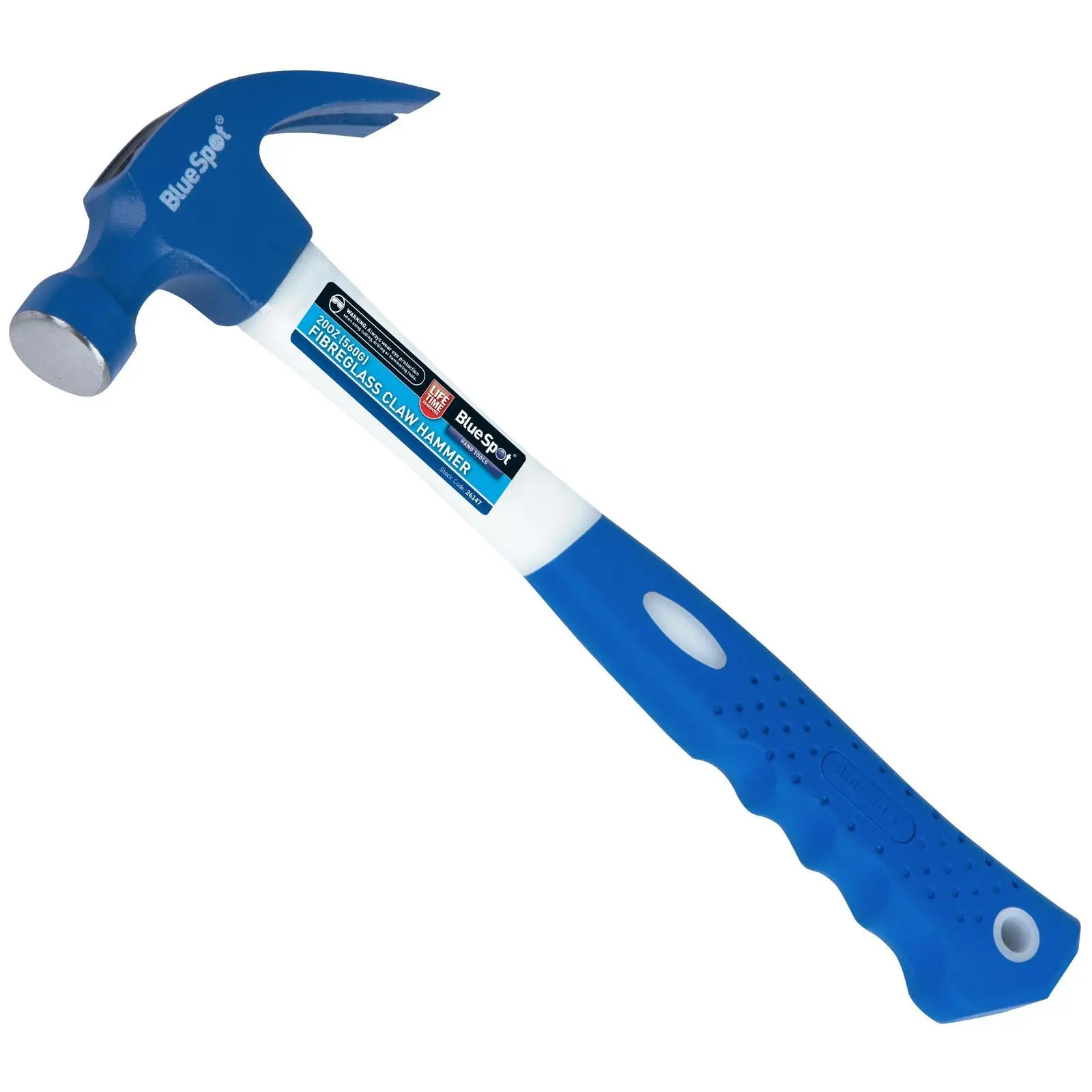 BlueSpot Fibreglass Claw Hammer 20oz 560g