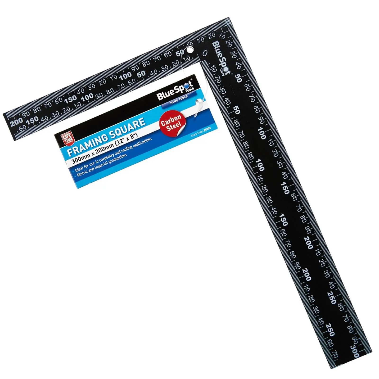 BlueSpot Framing Square 300mm x 200mm 12in x 8in Metric and Imperial - Image 2