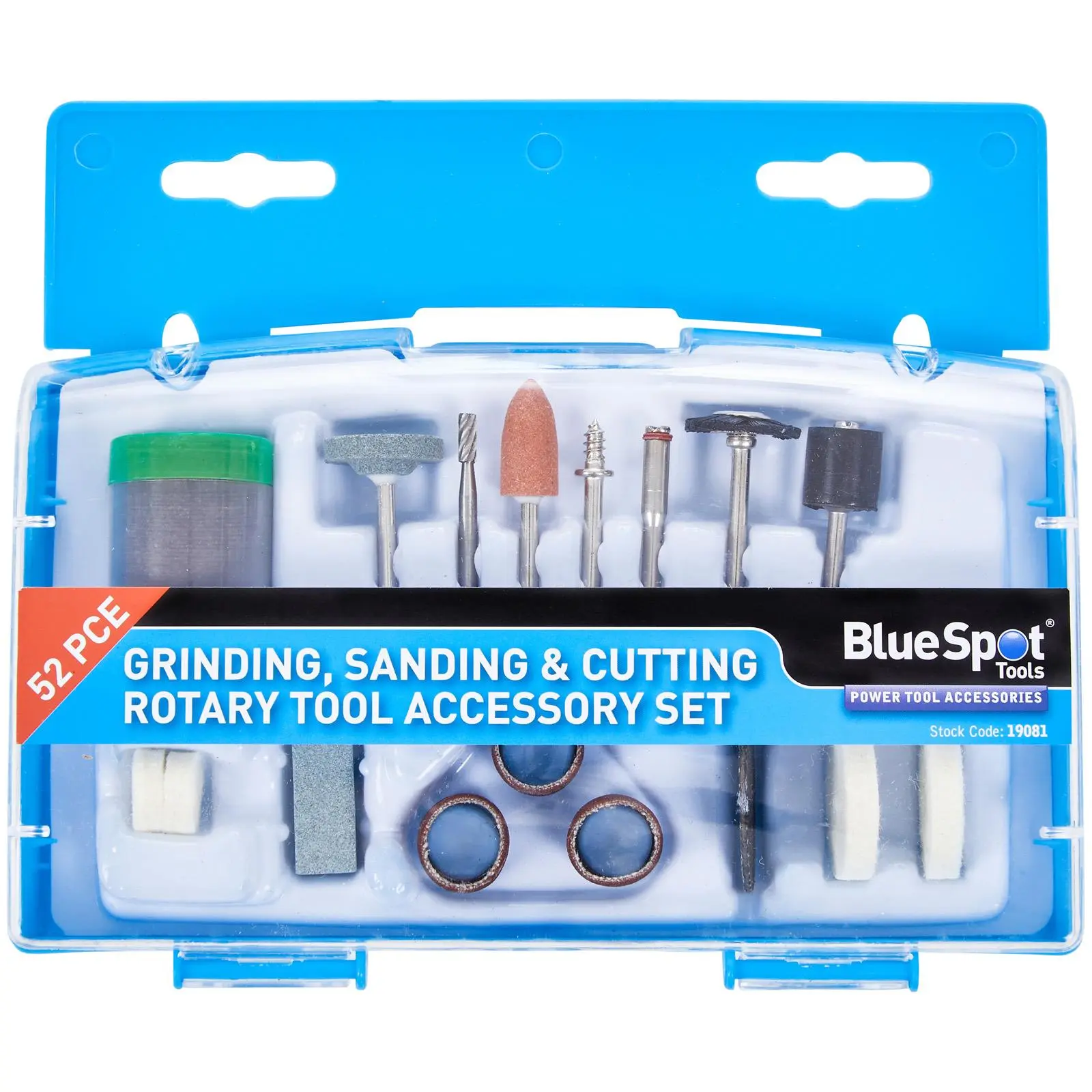BlueSpot Grinding Sanding and Cutting Rotary Tool Accessory Set 52 Piece
