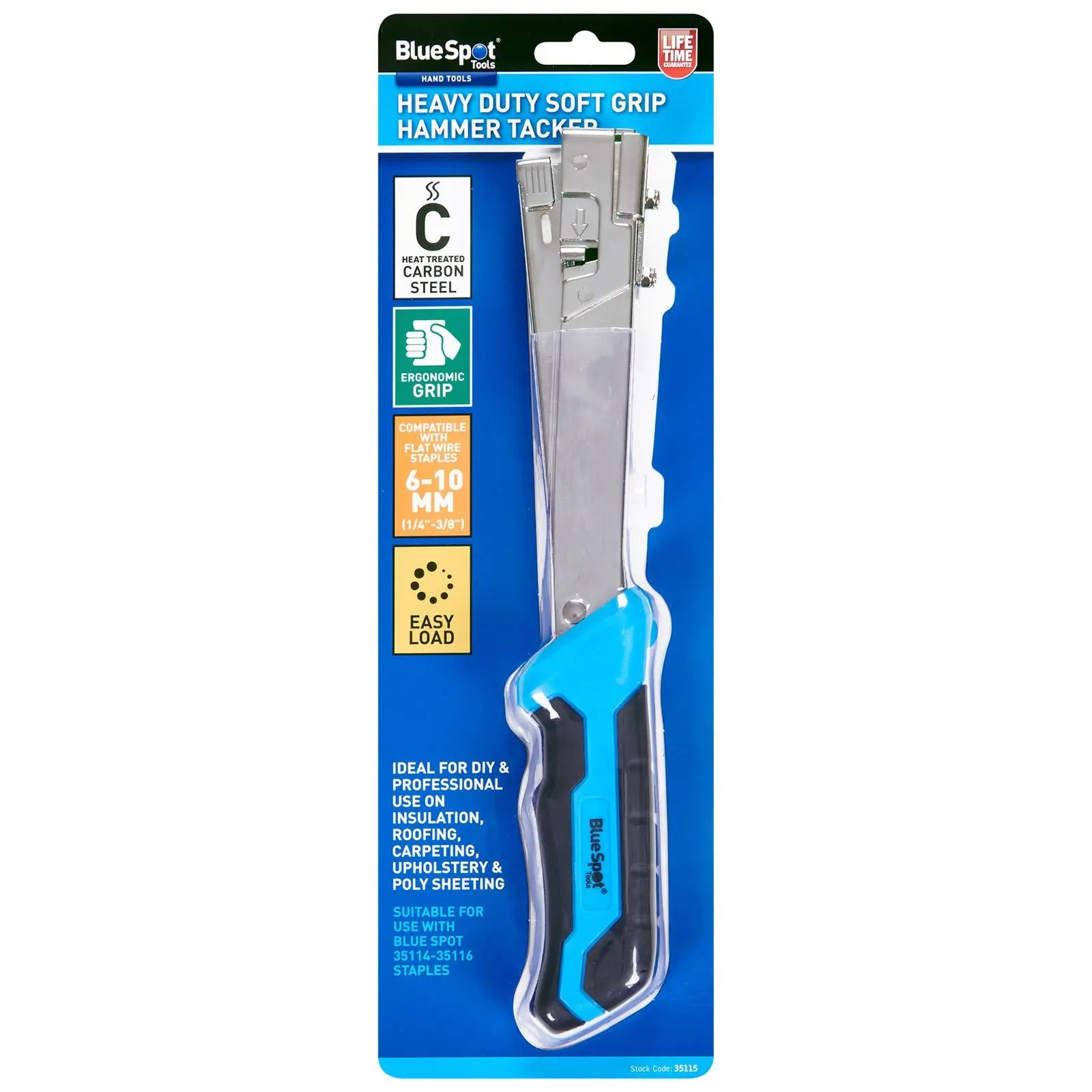 BlueSpot Hammer Tacker Staple Gun Heavy Duty Soft Grip 6-10mm - Image 2