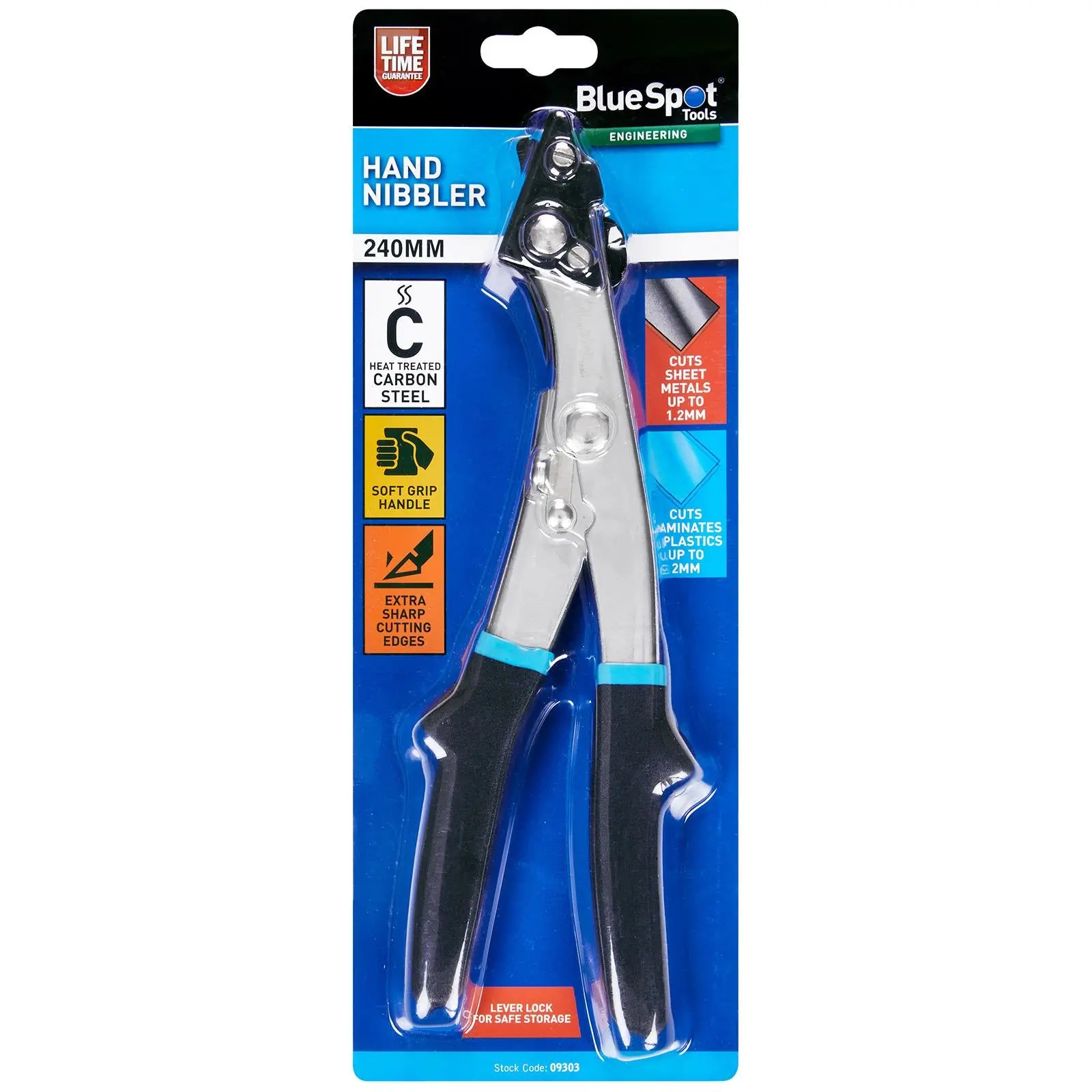 BlueSpot Hand Nibbler 240mm for Sheet Metal Laminate Platic