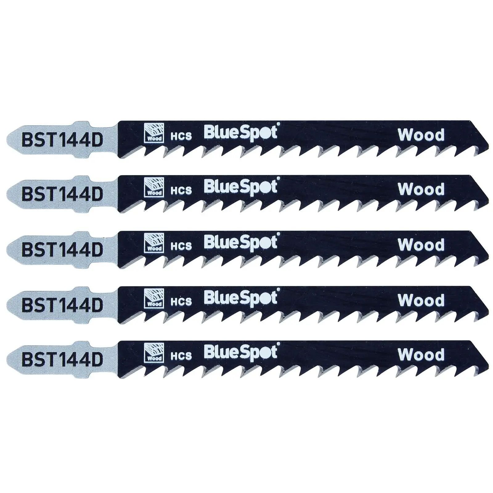 BlueSpot HCS Quick Cut Jigsaw Blades For Wood 6 TPI 5 Piece T144D - Image 2