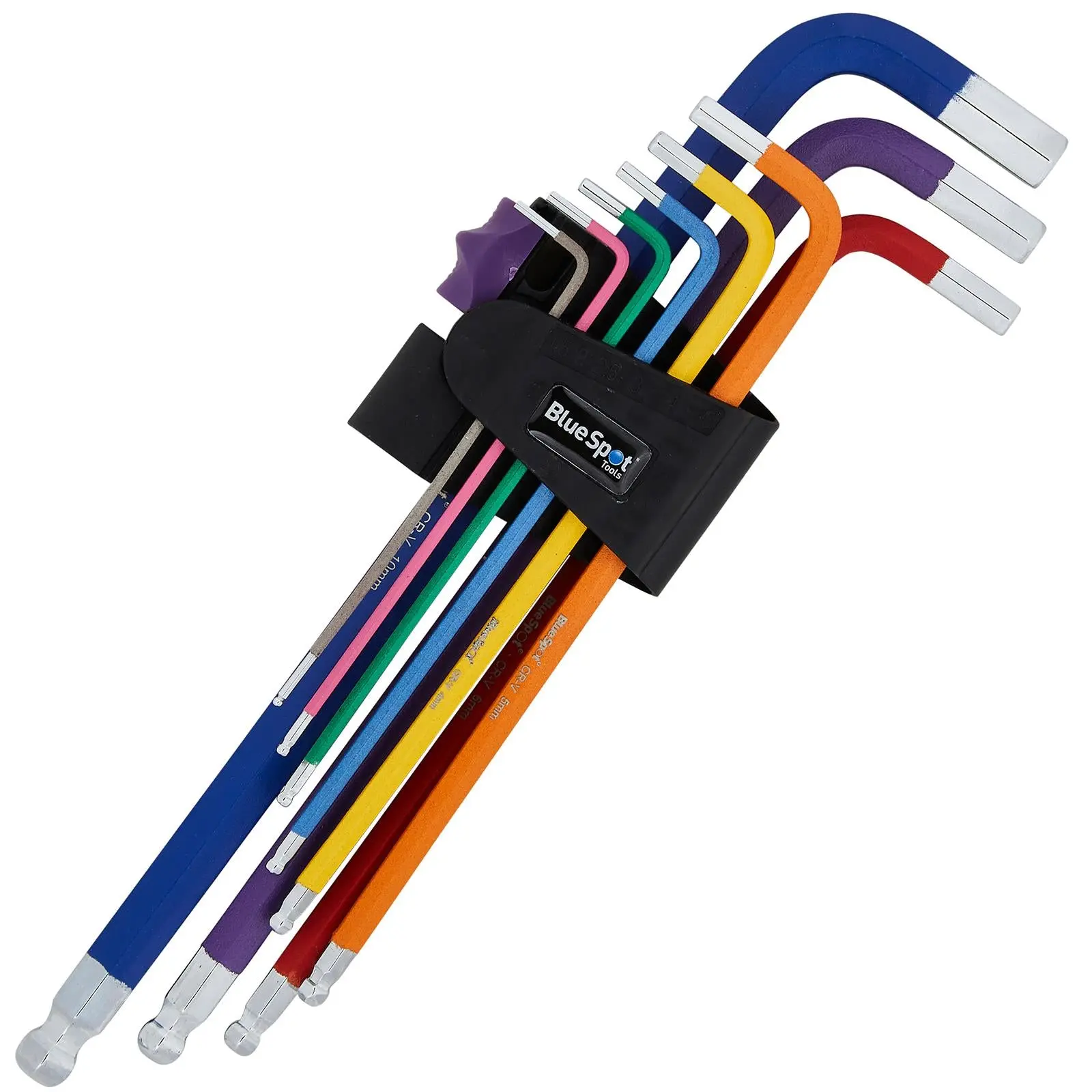BlueSpot Hex Key Set Extra Long Colour Coded Ball End 1.5-10mm 9 Piece - Image 2