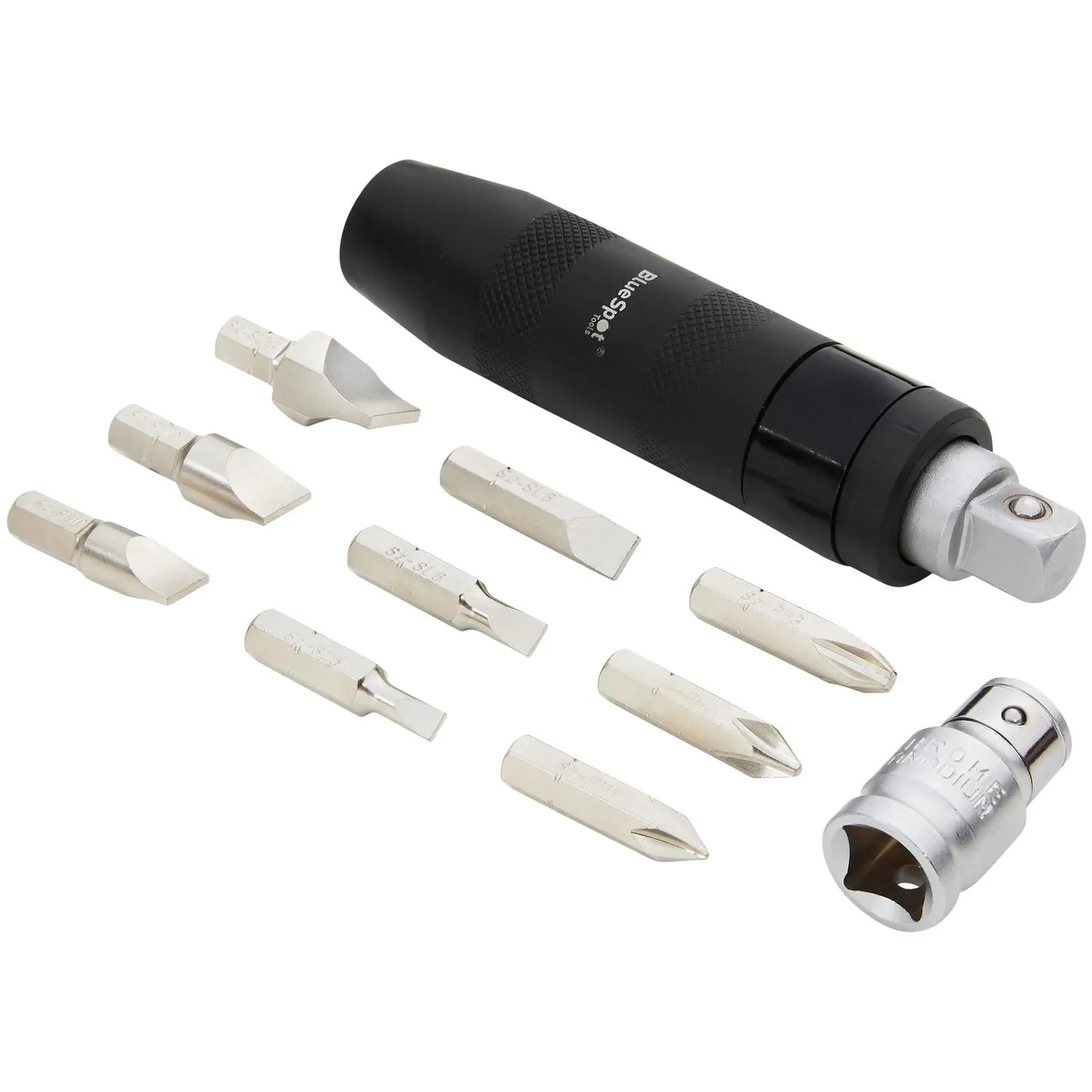 BlueSpot Impact Driver Set Heavy Duty in Case 1/2" Drive 11 Piece