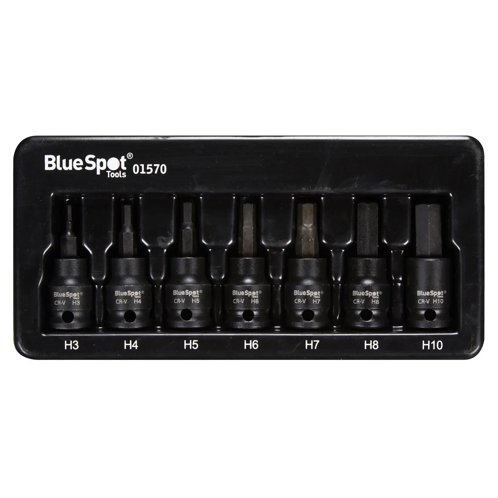 BlueSpot Impact Hex Bit Sockets 3/8" 7 Piece H3-H10 - Image 3