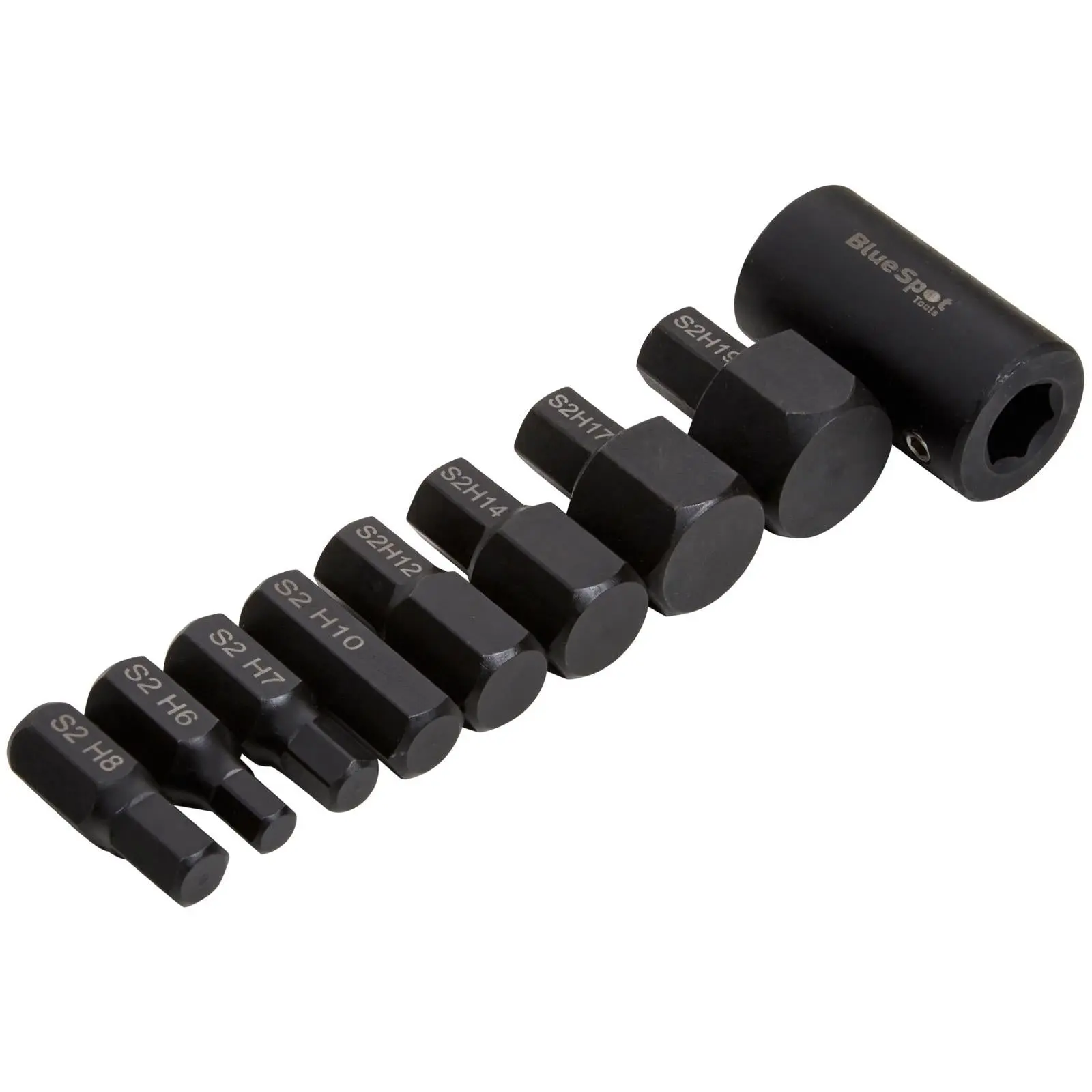 BlueSpot Impact Hex Socket Bits 1/2" Drive 6-19mm 9 Piece - Image 2