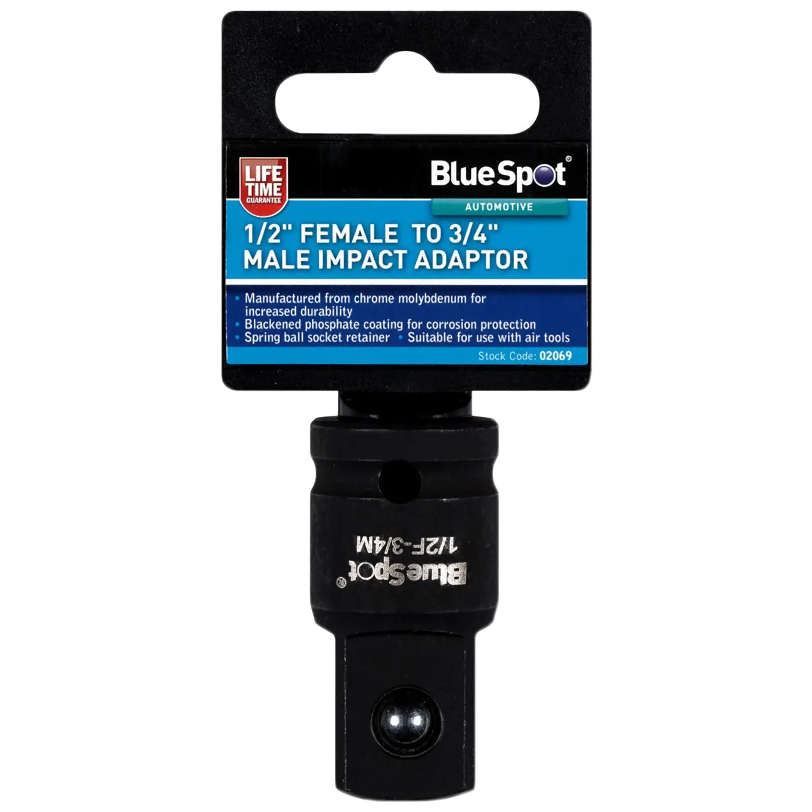 BlueSpot Impact Socket Adaptor 1/2" Female to 3/4" Male - Image 2