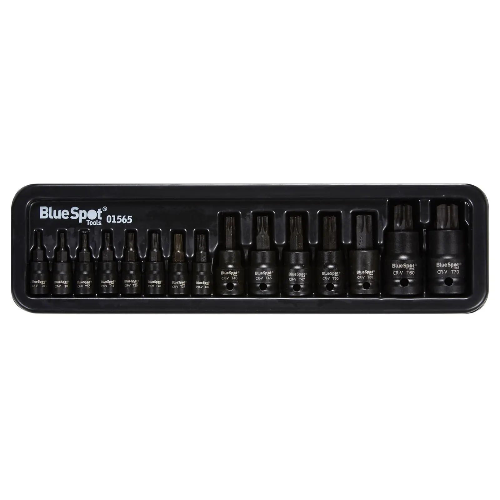 BlueSpot Impact Torx Bit Sockets 15 Piece 1/4" 3/8" 1/2" Drive - Image 3
