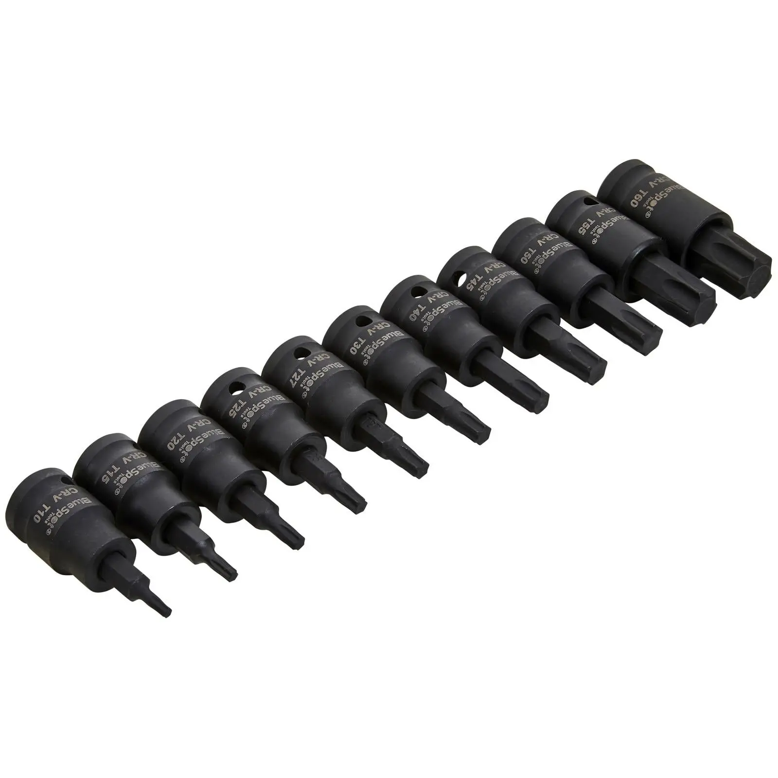 BlueSpot Impact Torx Socket Bit Set 3/8" Drive T10-T60 11 Piece