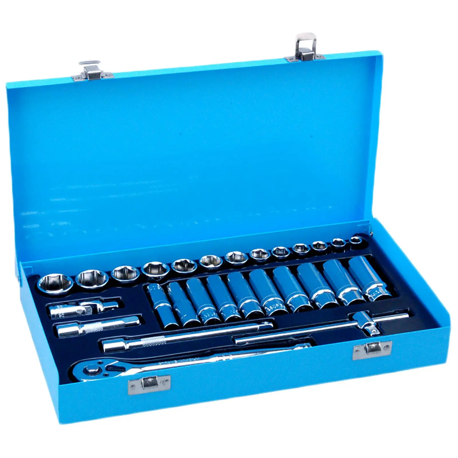 BlueSpot Metric Socket Set 3/8" Drive 28 Piece 8-24mm Metal Storage Case - Image 2