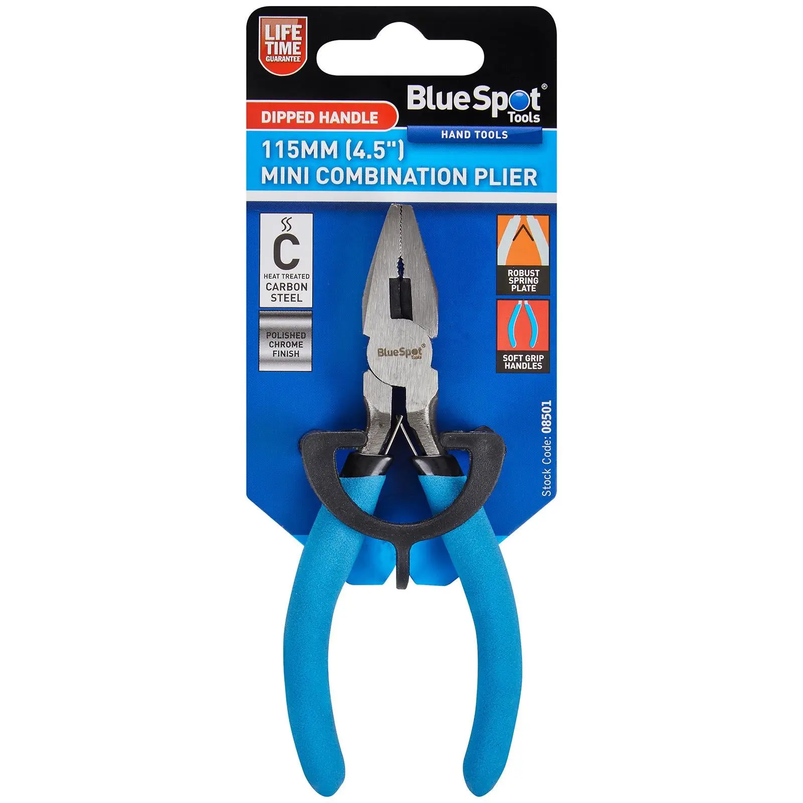 BlueSpot Mini Combination Pliers Soft Grip Handle - Image 2