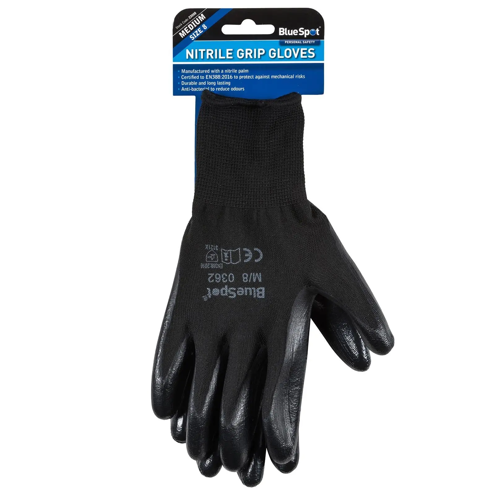 BlueSpot Nitrile Grip Gloves 1 Pair - Image 2