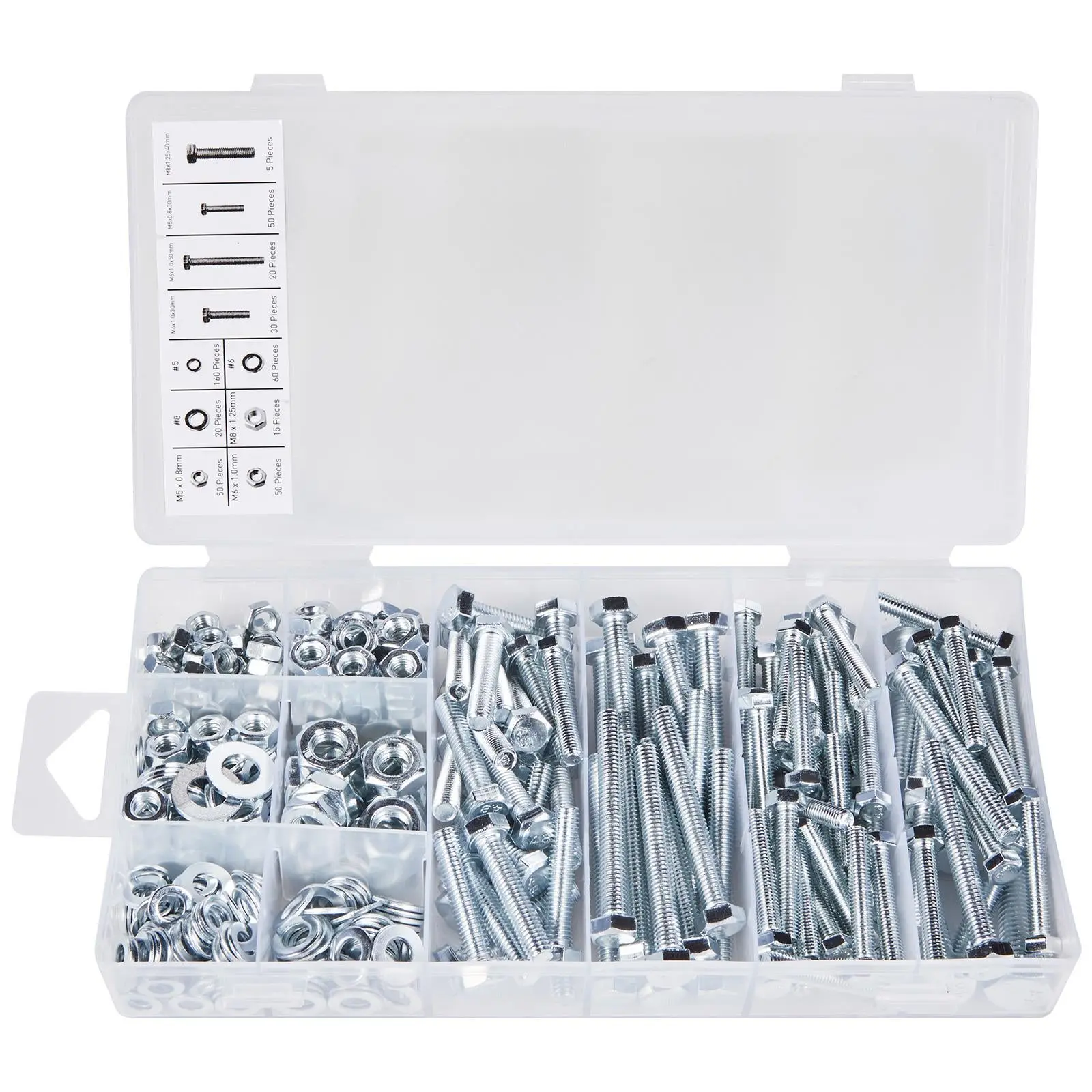 BlueSpot Nut Washer and Bolt Set Assorment Box 460 Piece M5-M8 - Image 2
