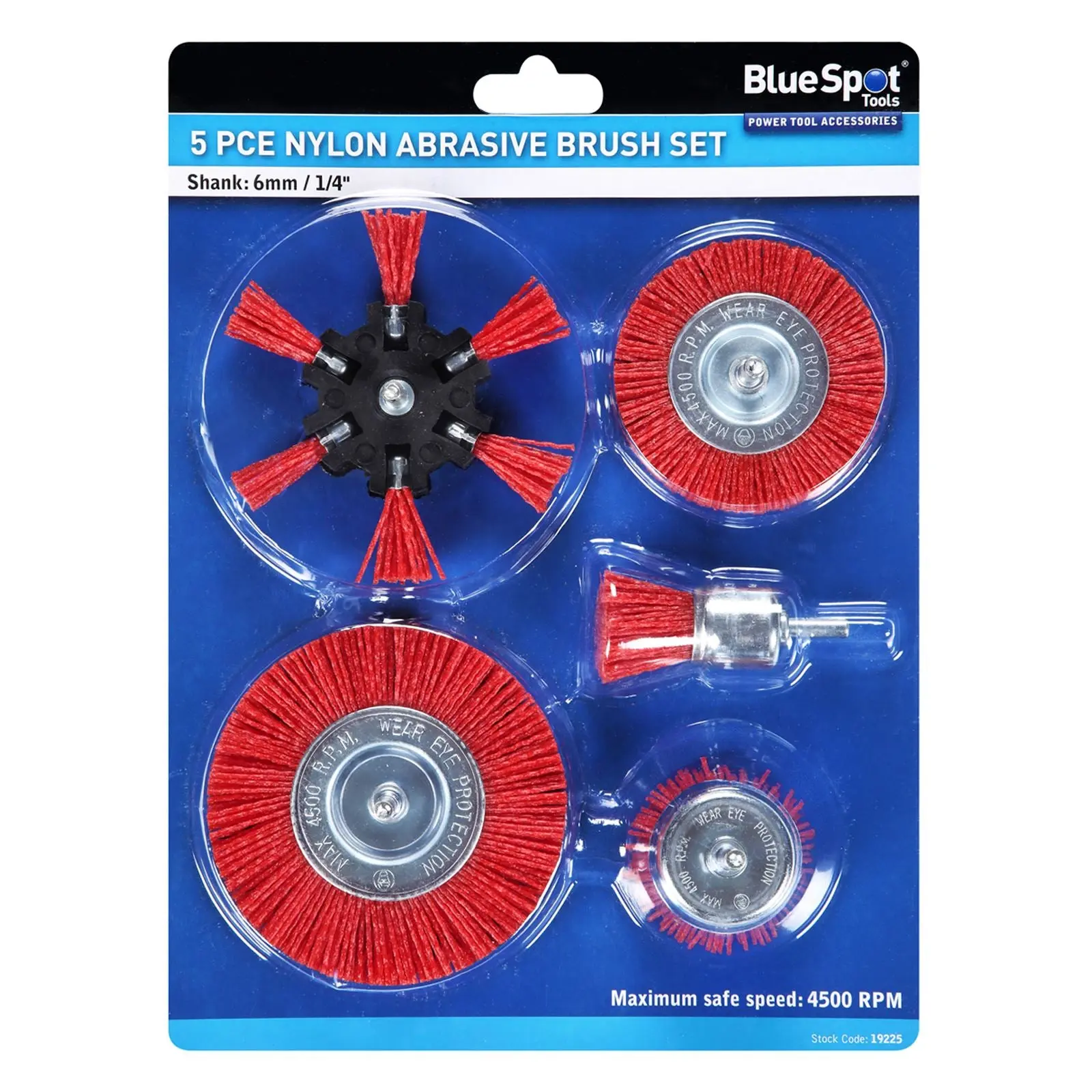 BlueSpot Nylon Abrasive Brush Set 5 Piece - Image 2