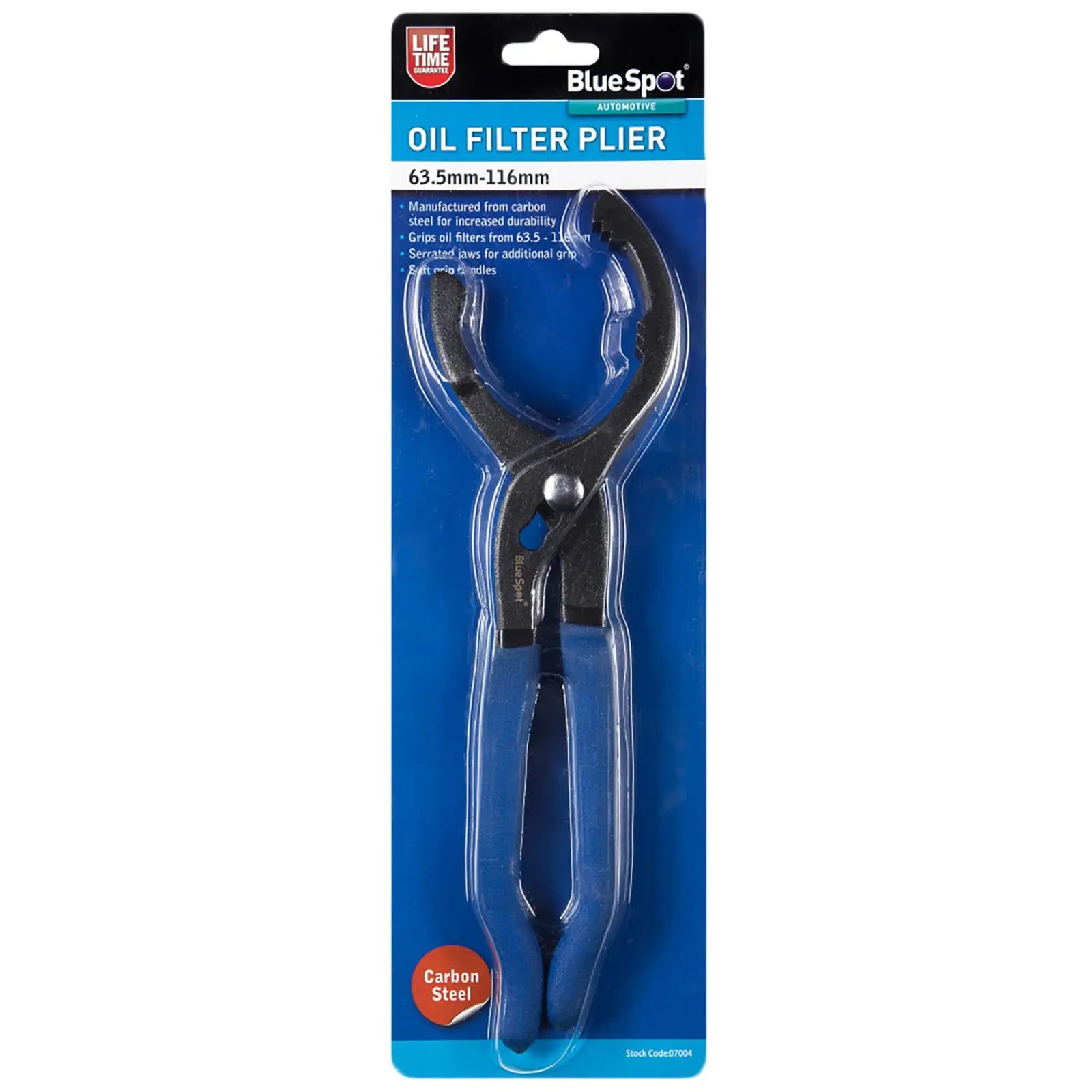 BlueSpot Oil Filter Plier Wrench 12" 300mm Jaw Opening 63.5-116mm - Image 3