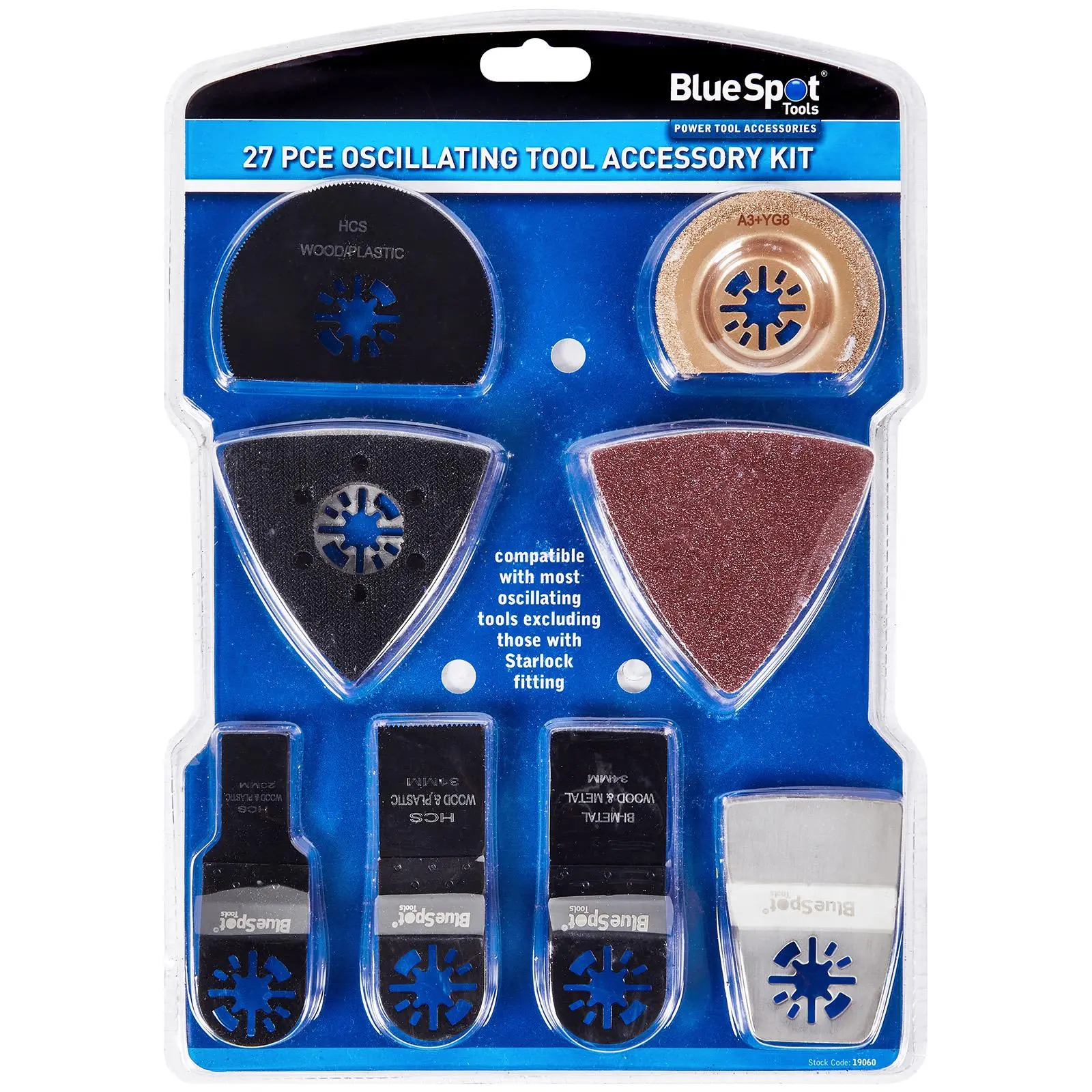 BlueSpot Oscillating Multi Tool Accessory Kit OMT 27 Piece