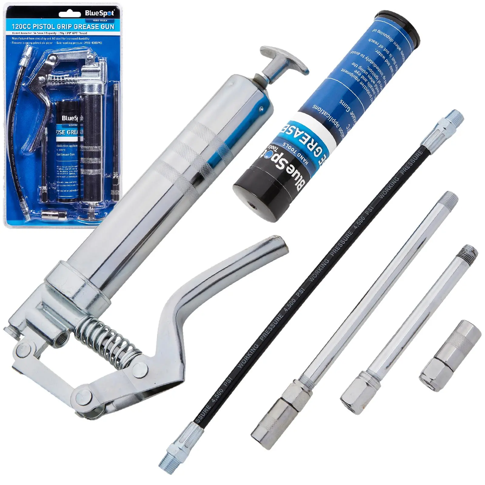 BlueSpot Pistol Grip Grease Gun 120cc - Image 3