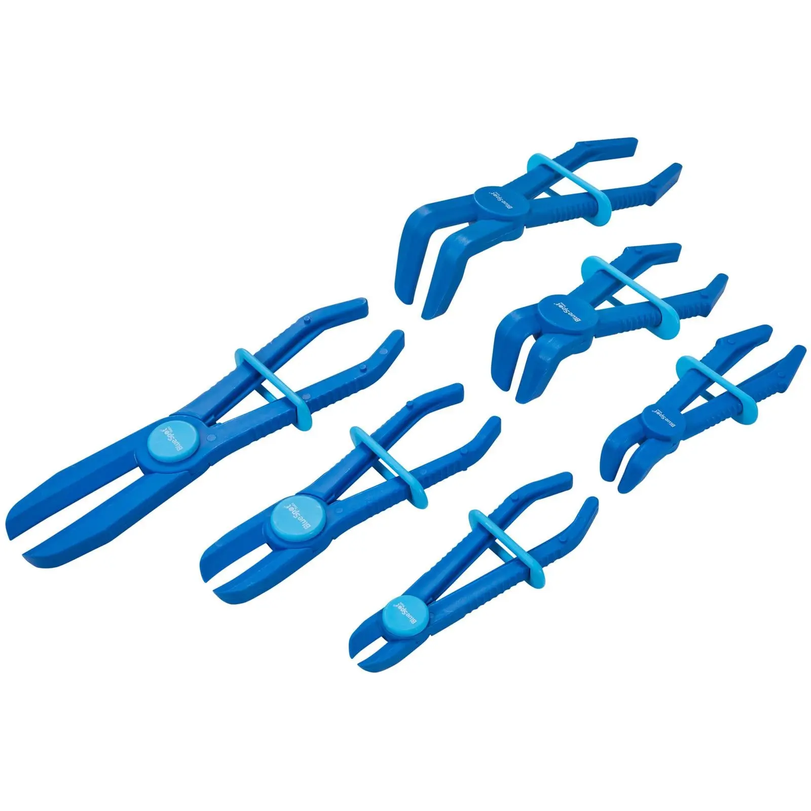 BlueSpot Plastic Hose Clamp Pliers Set 155-255mm 6 Piece