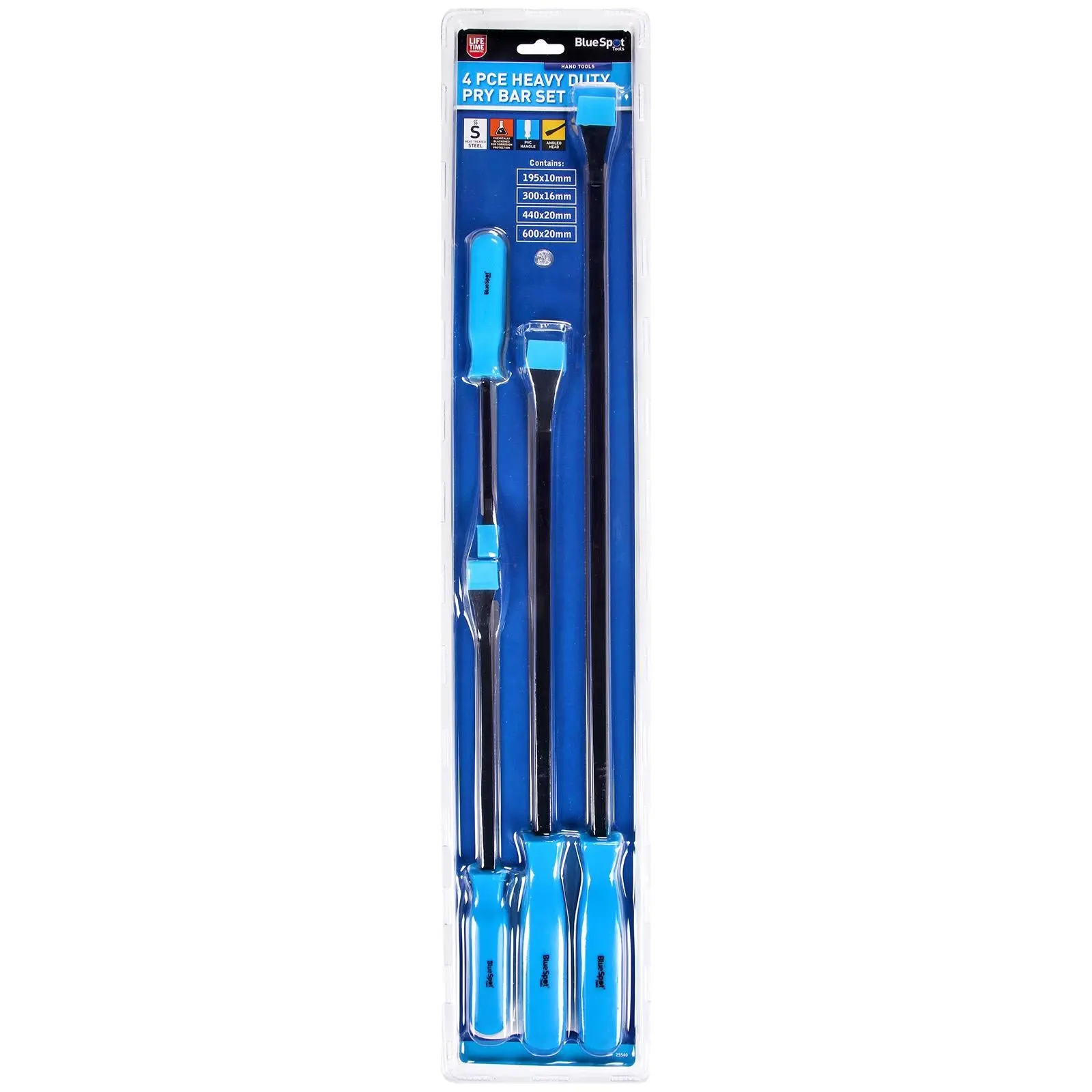 BlueSpot Pry Bar Set Heavy Duty 4 Piece 200-600mm - Image 2