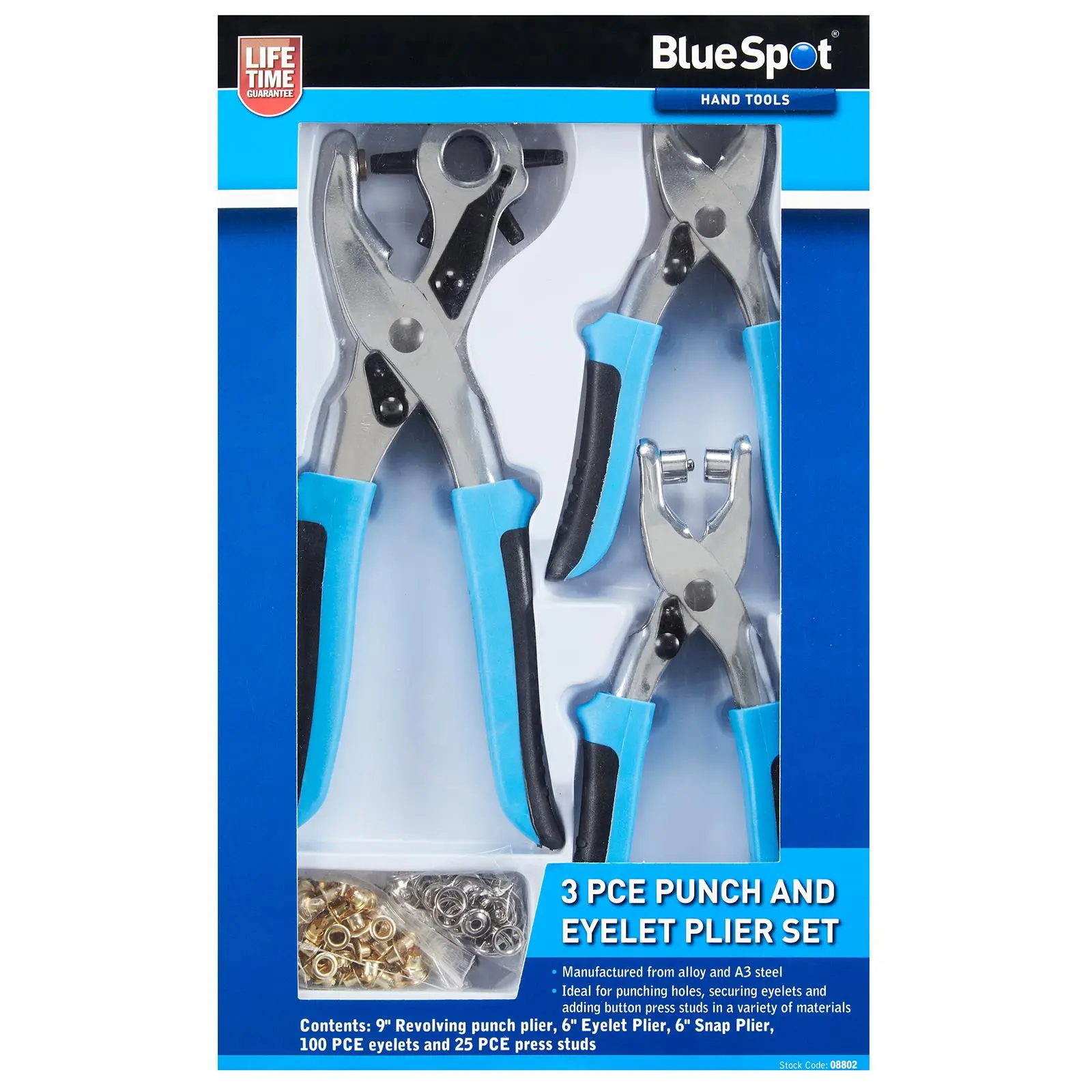 BlueSpot Punch And Eyelet Plier Set 3 Piece - Image 3
