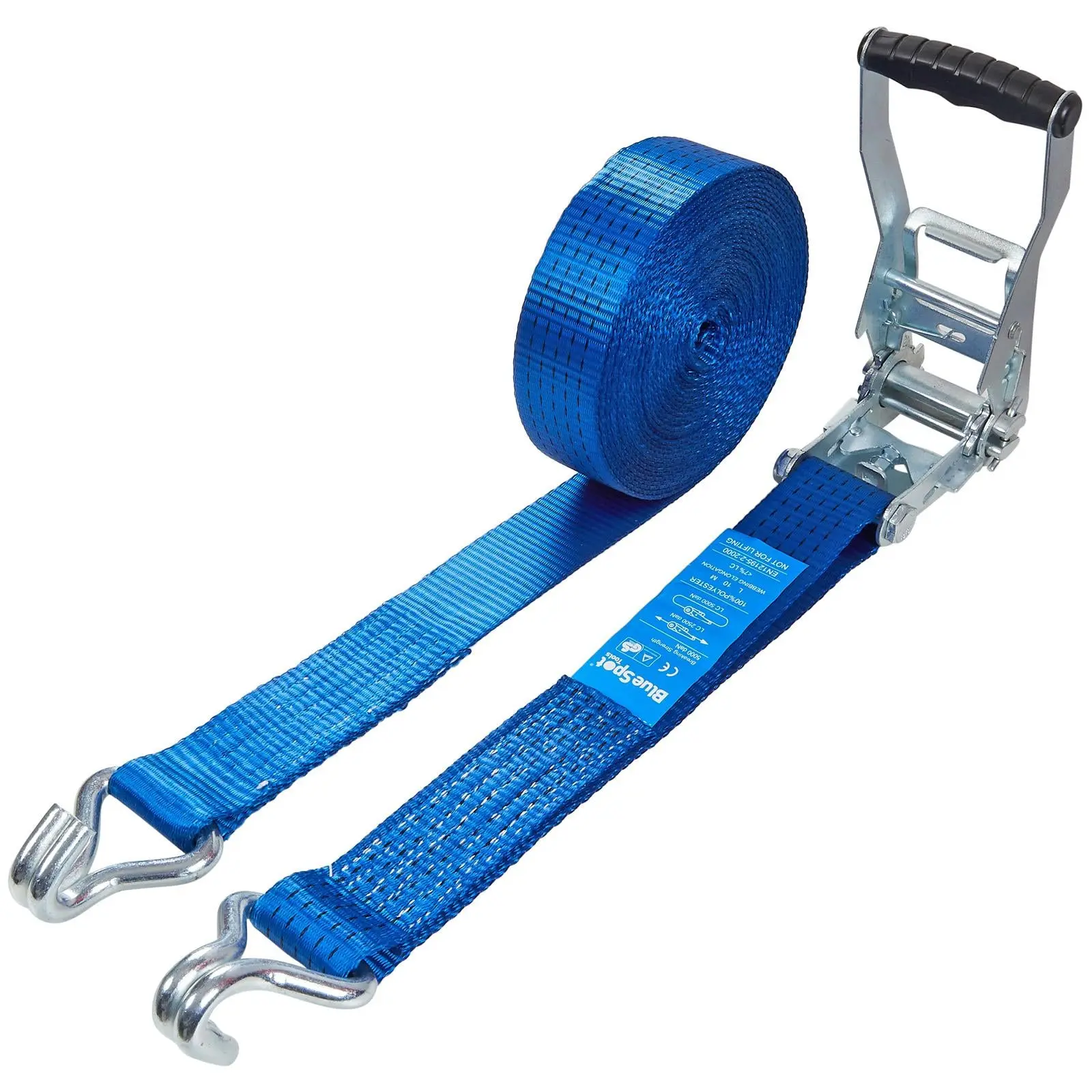BlueSpot Ratchet Tie Down Heavy Duty Cargo Lash 50mm x 10m