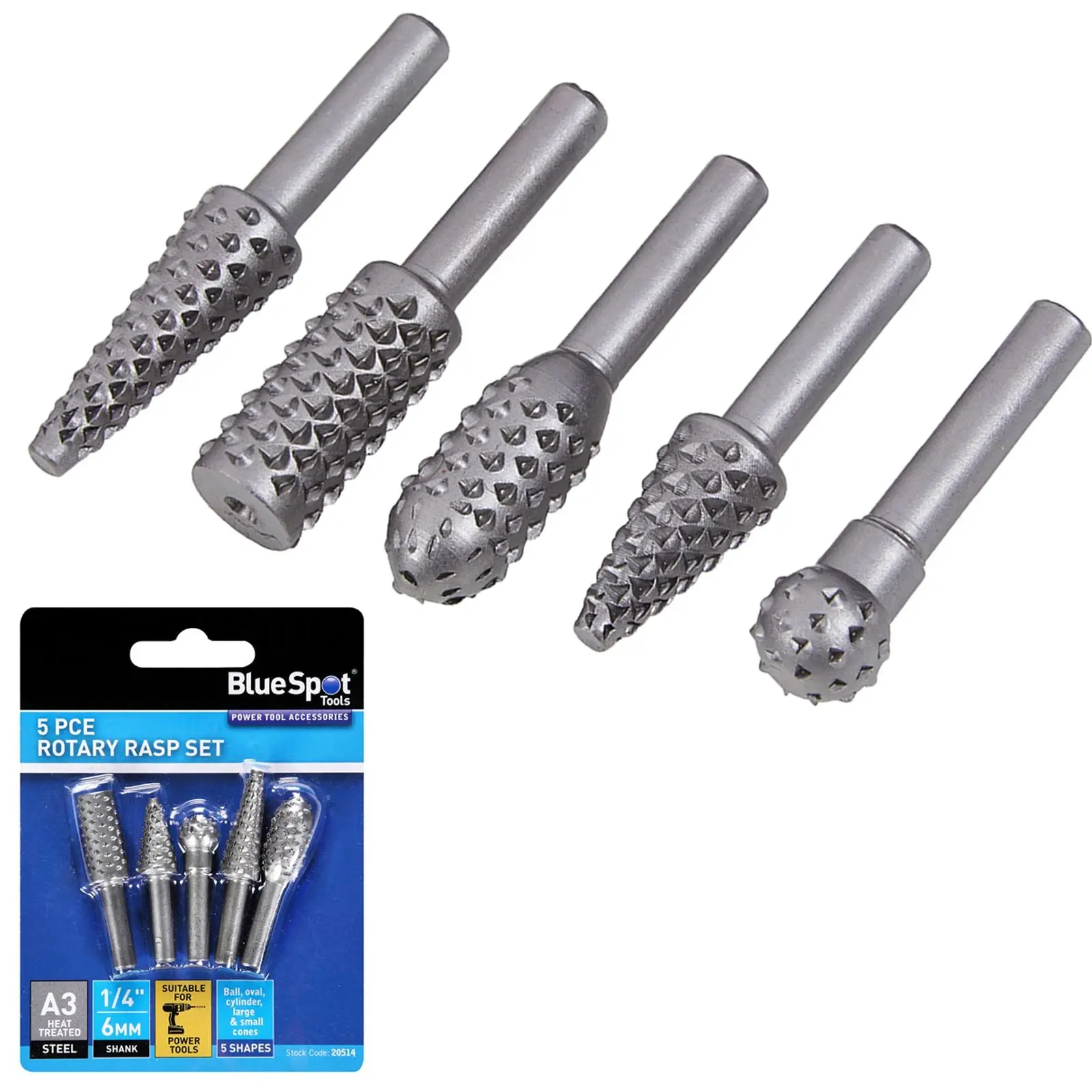 BlueSpot Rotary Rasp Set 5 Piece - Image 3