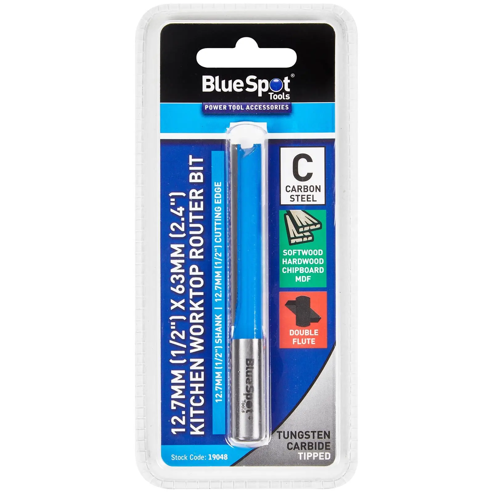 BlueSpot Router Bit 63mm 1/2" Shank for Kitchen Worktops - Image 2
