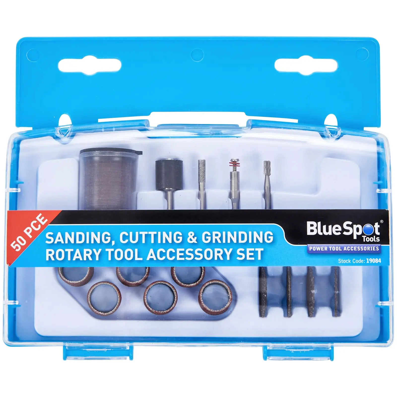 BlueSpot Sanding Cutting and Grinding Rotary Tool Accessory Set 50 Piece