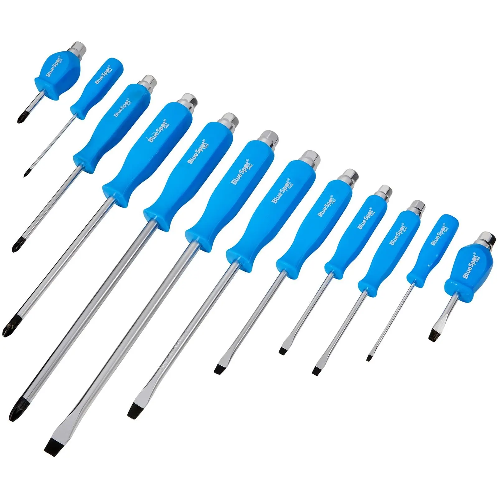 BlueSpot Screwdriver Set with Hex Bolster 12 Piece Magnetic Tips - Image 3