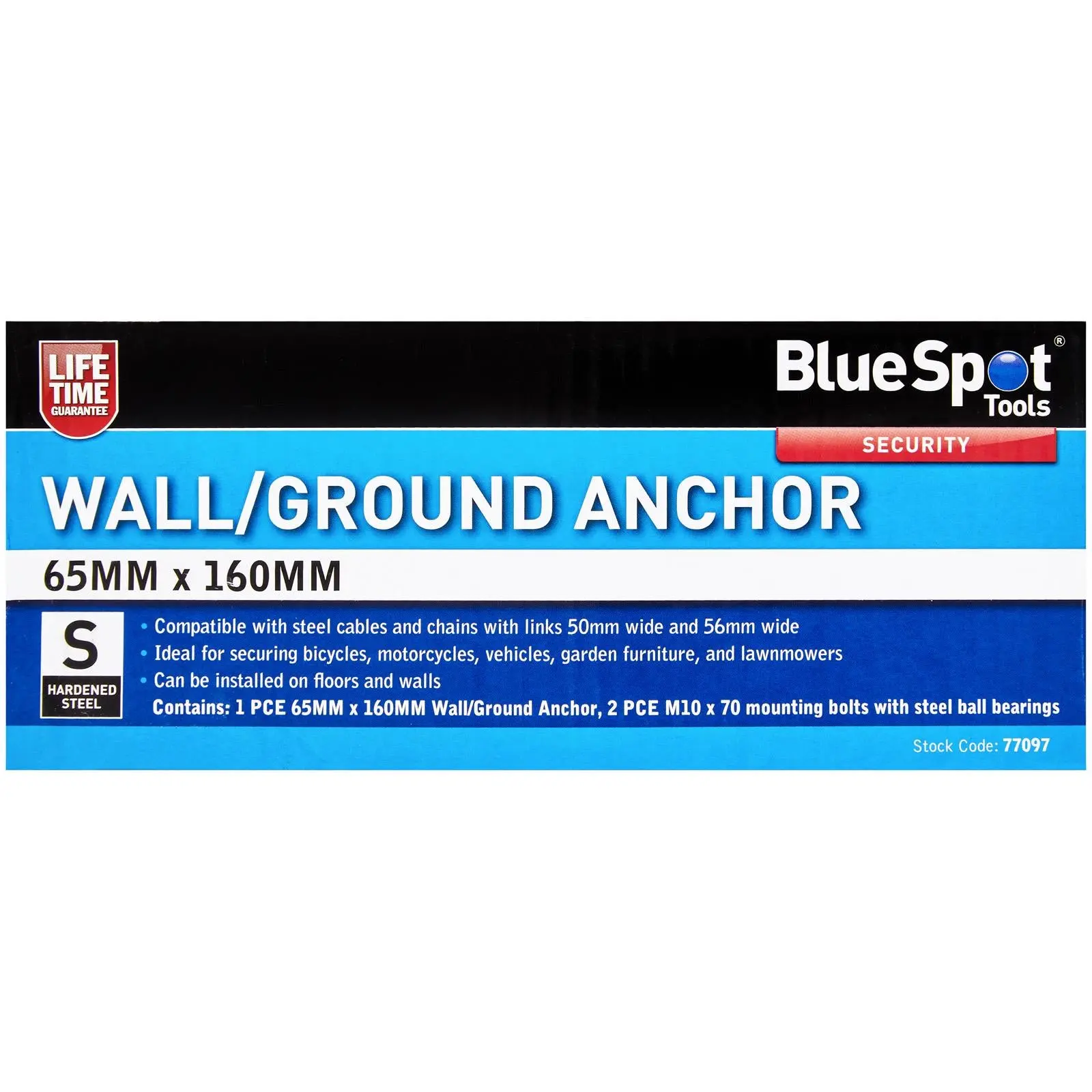 BlueSpot Security Wall Ground Anchor 65 x 160mm - Image 2