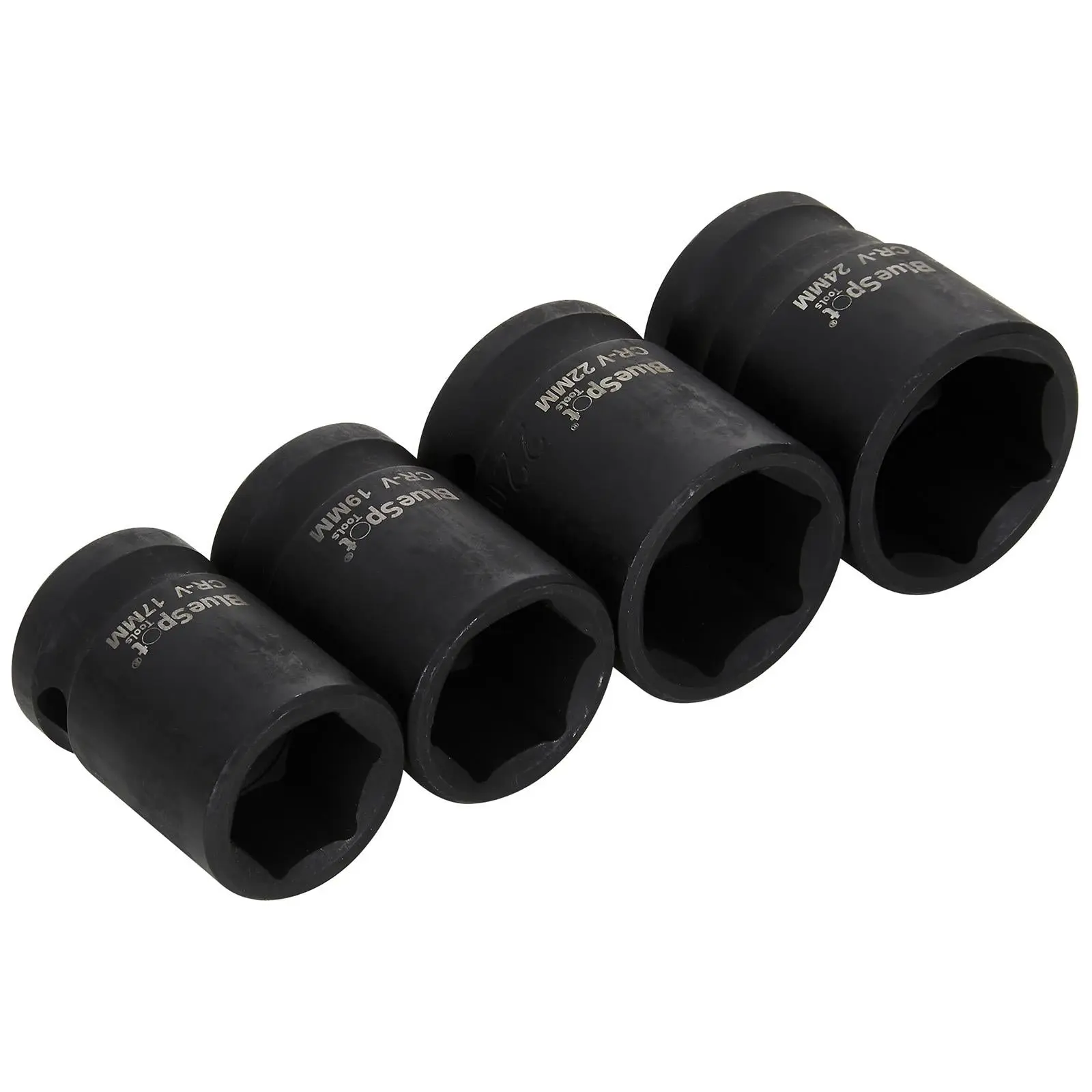 BlueSpot Shallow Impact Socket Set 1/2" Drive Metric 17-24mm 4 Piece - Image 3