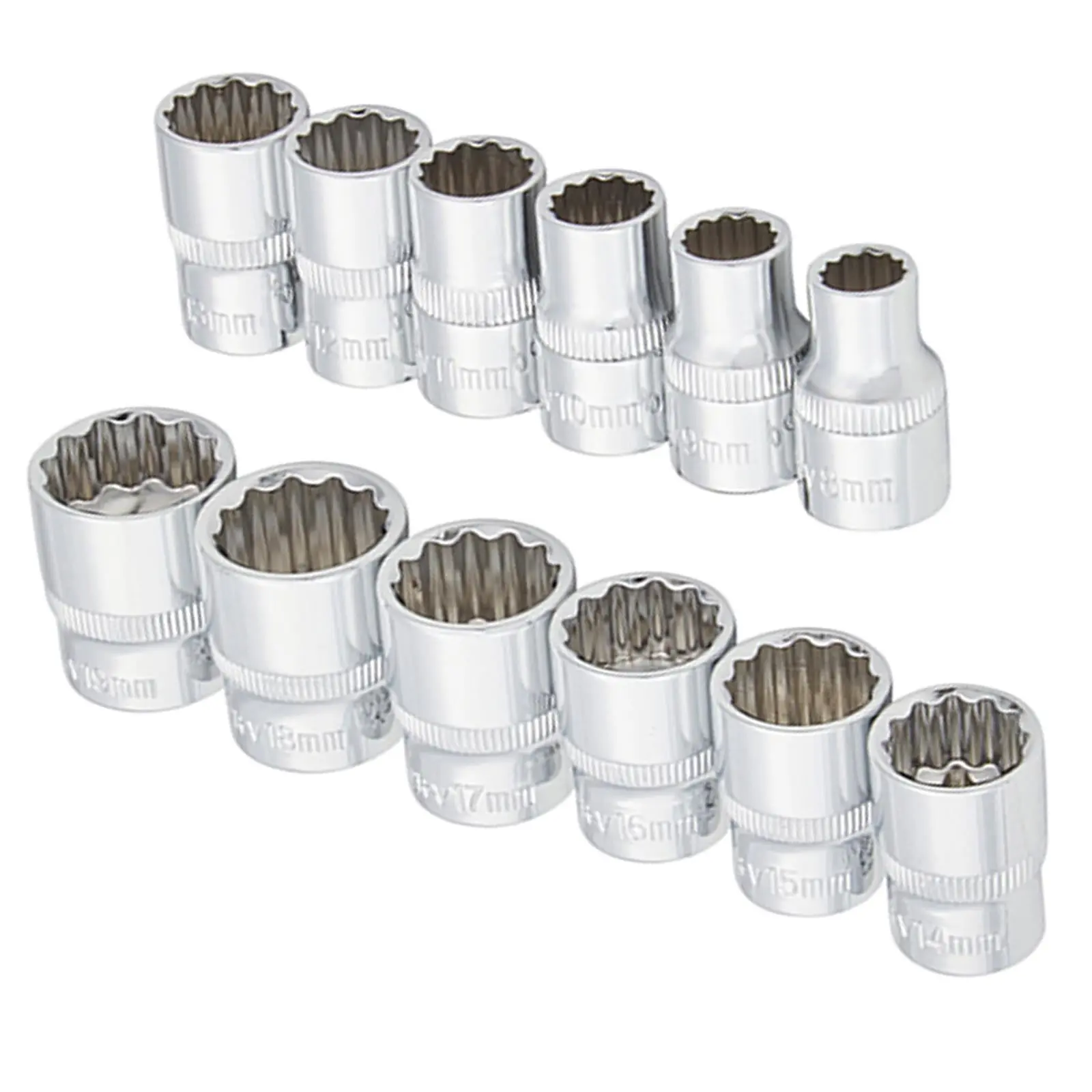 BlueSpot Shallow Socket Set in EVA Foam 12 Piece 3/8" Drive Metric 8-19mm - Image 2