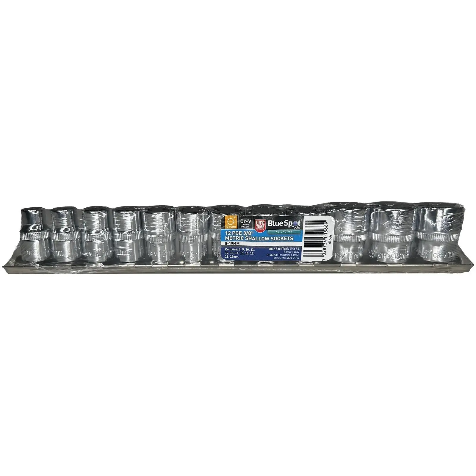 BlueSpot Shallow Socket Set in EVA Foam 12 Piece 3/8" Drive Metric 8-19mm - Image 3