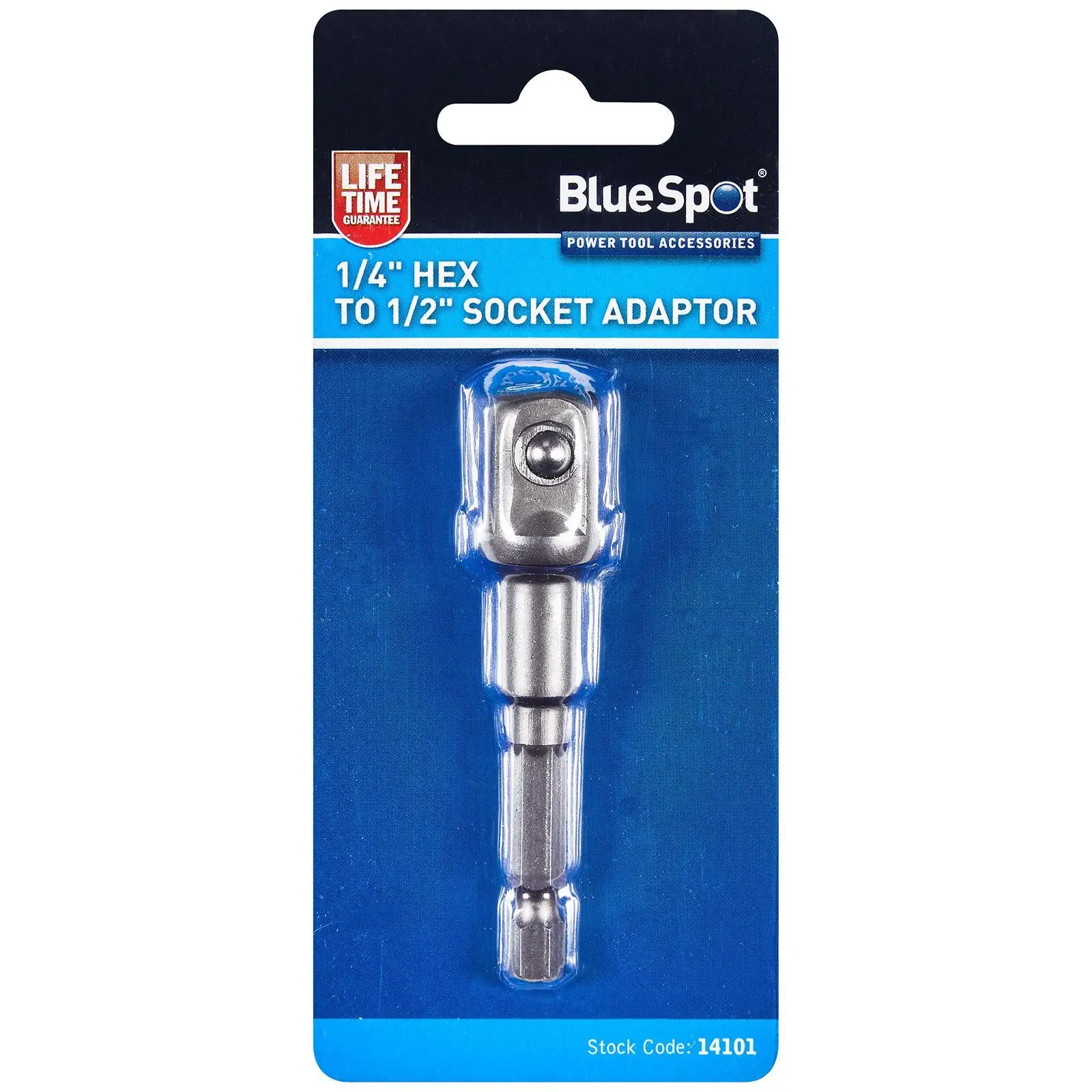 BlueSpot Socket Adaptor 1/4" Hex to 1/2" Square Drive - Image 2