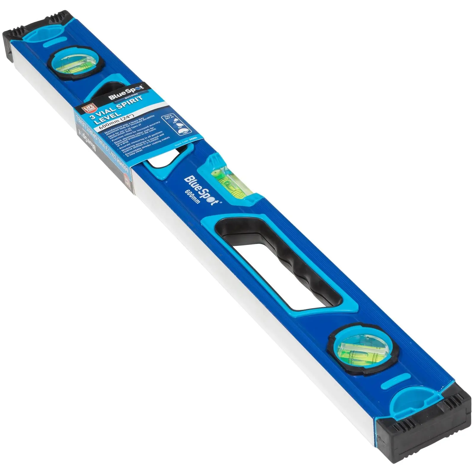 BlueSpot Spirit Level 3 Vial 600mm 24" Aluminium Body - Image 2